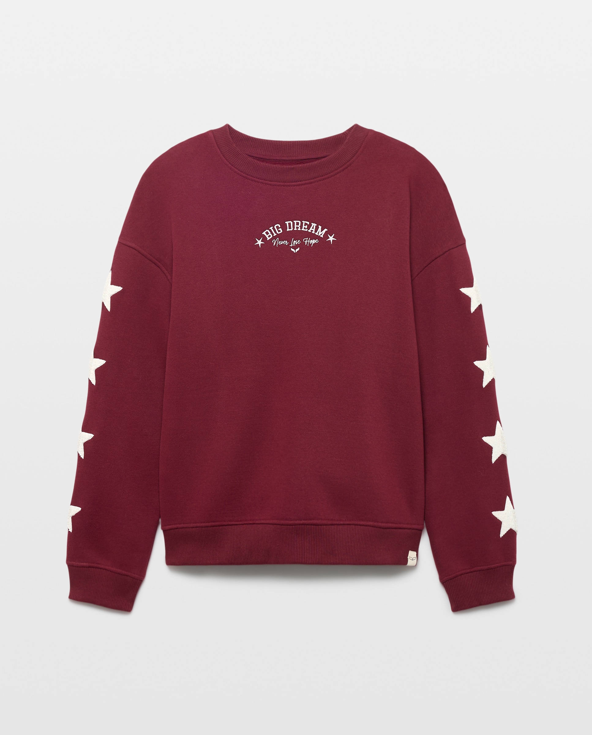 Sweatshirt com Estrelas Bordeaux-5