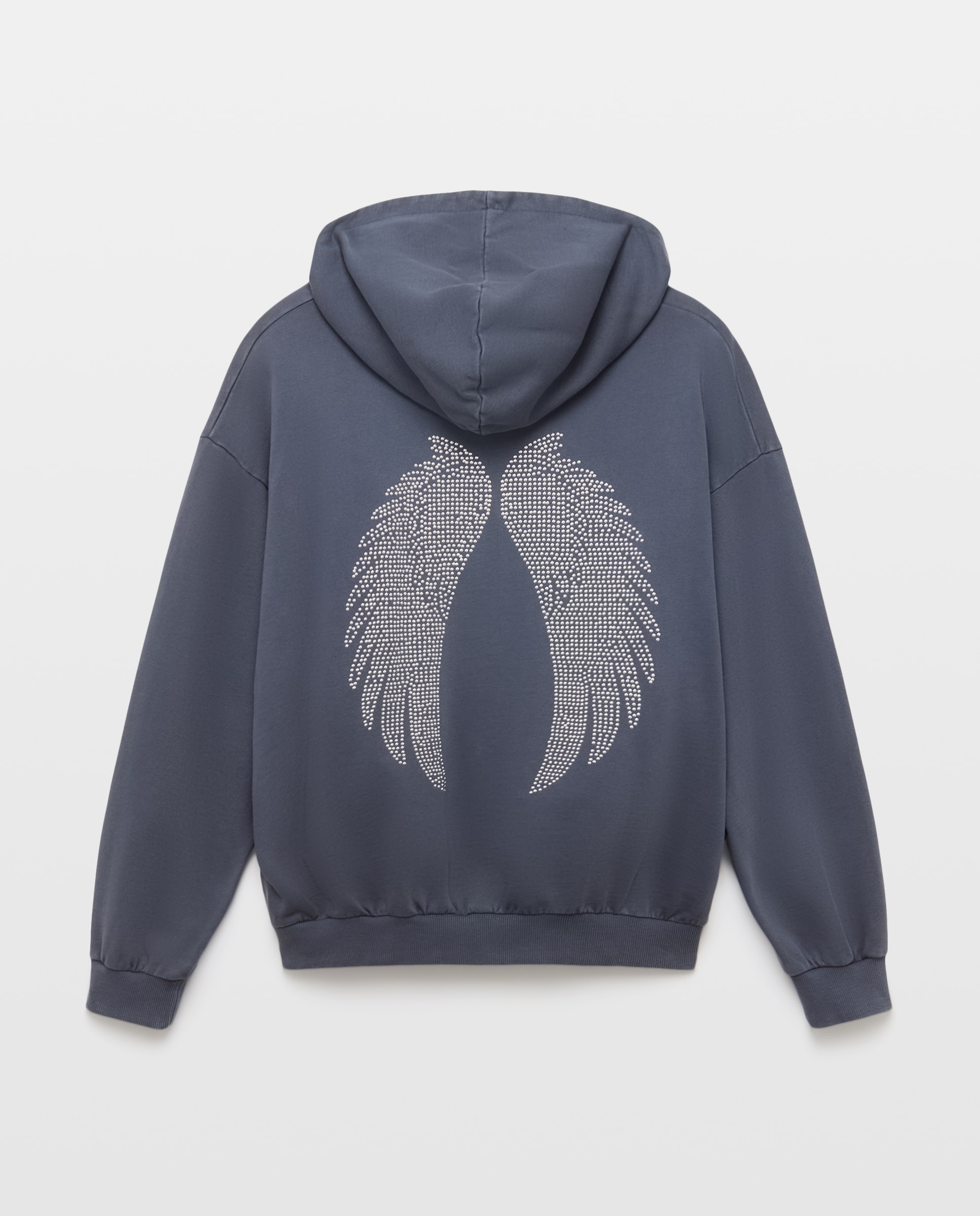 Sweatshirt com Capuz e Tachas Azul-marinho-2