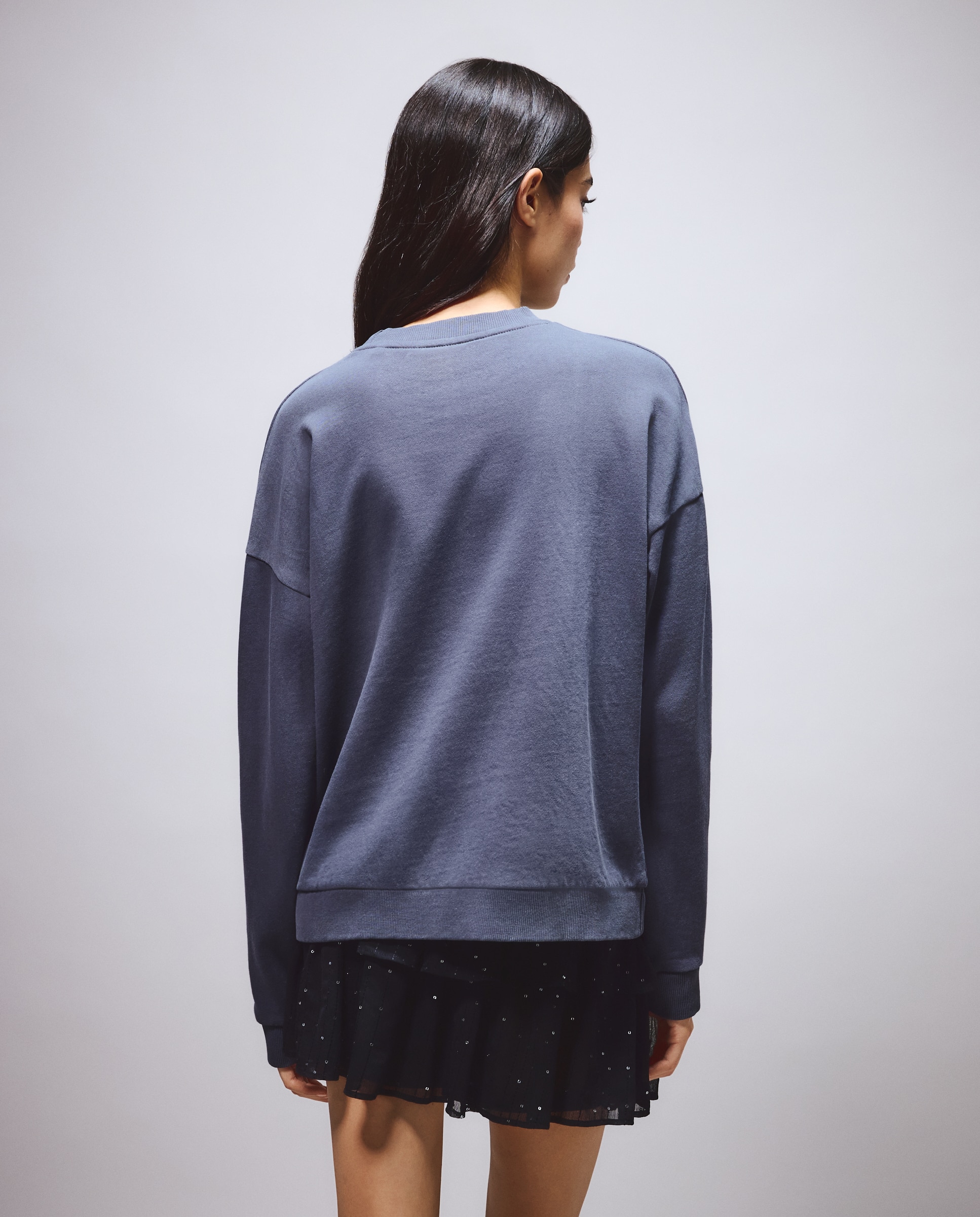 Sudadera manga ranglan de mujer con estrella - Green Coast - 830 Antracita 830 Antracita-3