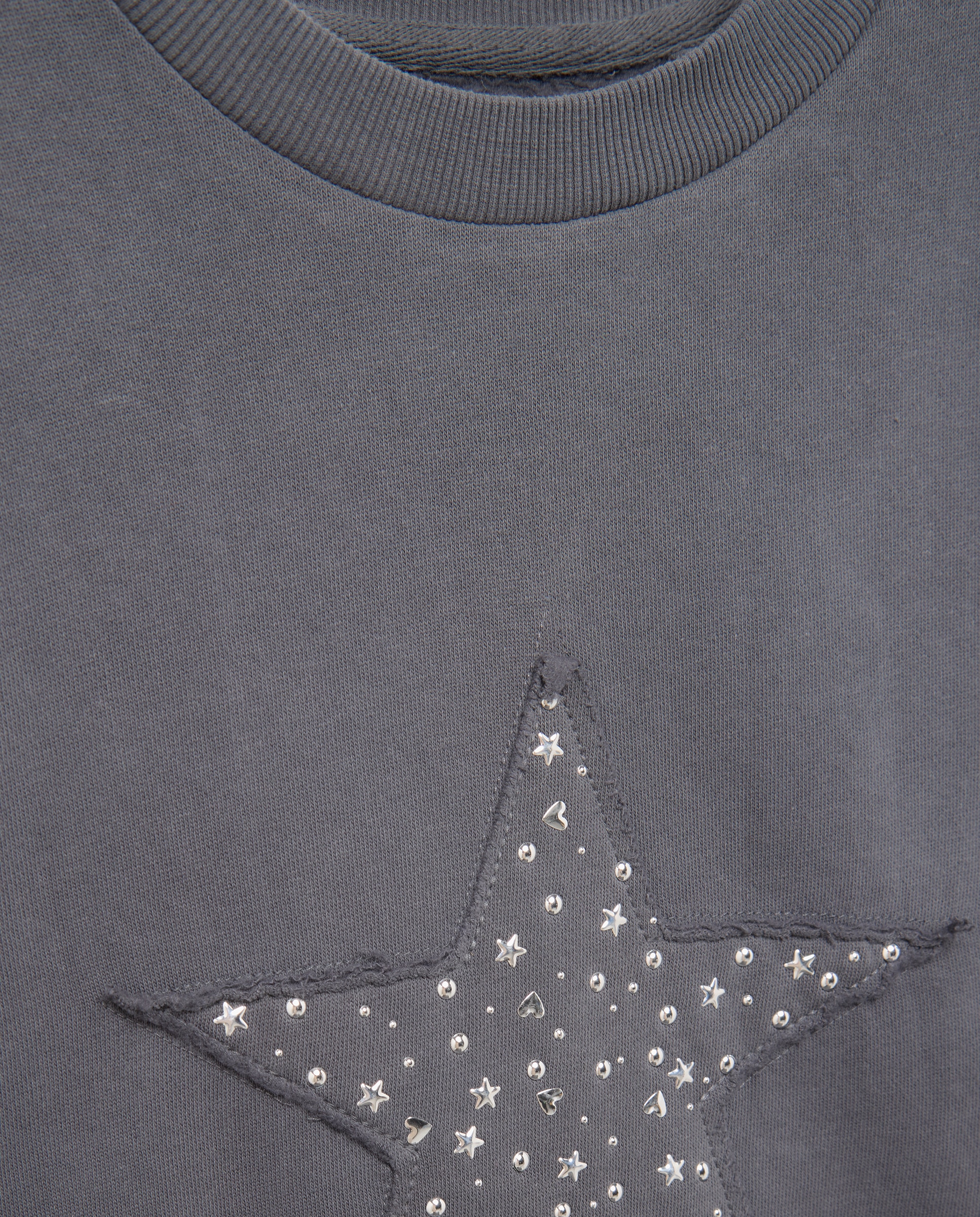 Sweatshirt de Manga Raglã com Estrela 830 Antracite-2