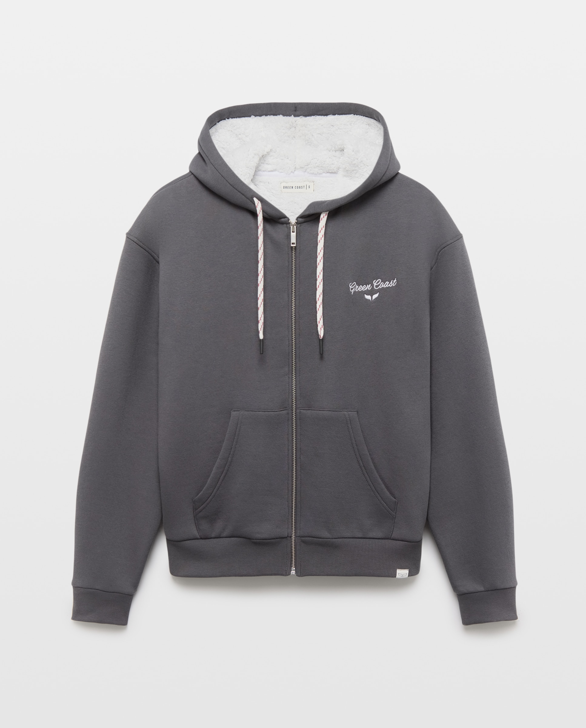 Imagem 0 de Sweatshirt Forrada com Pelo de Borrego com Capuz e Fecho de Correr