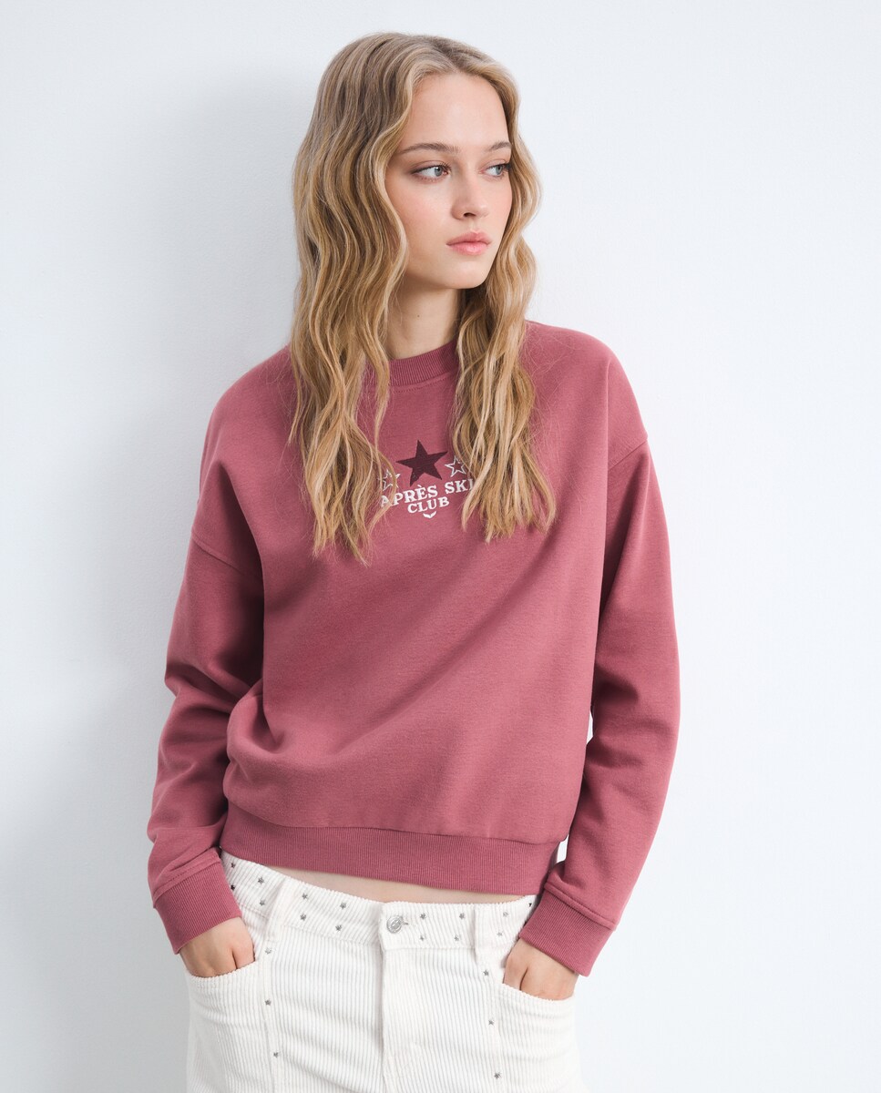 Imagen 0 de Sudadera ski club de mujer 230 Rosa oscuro