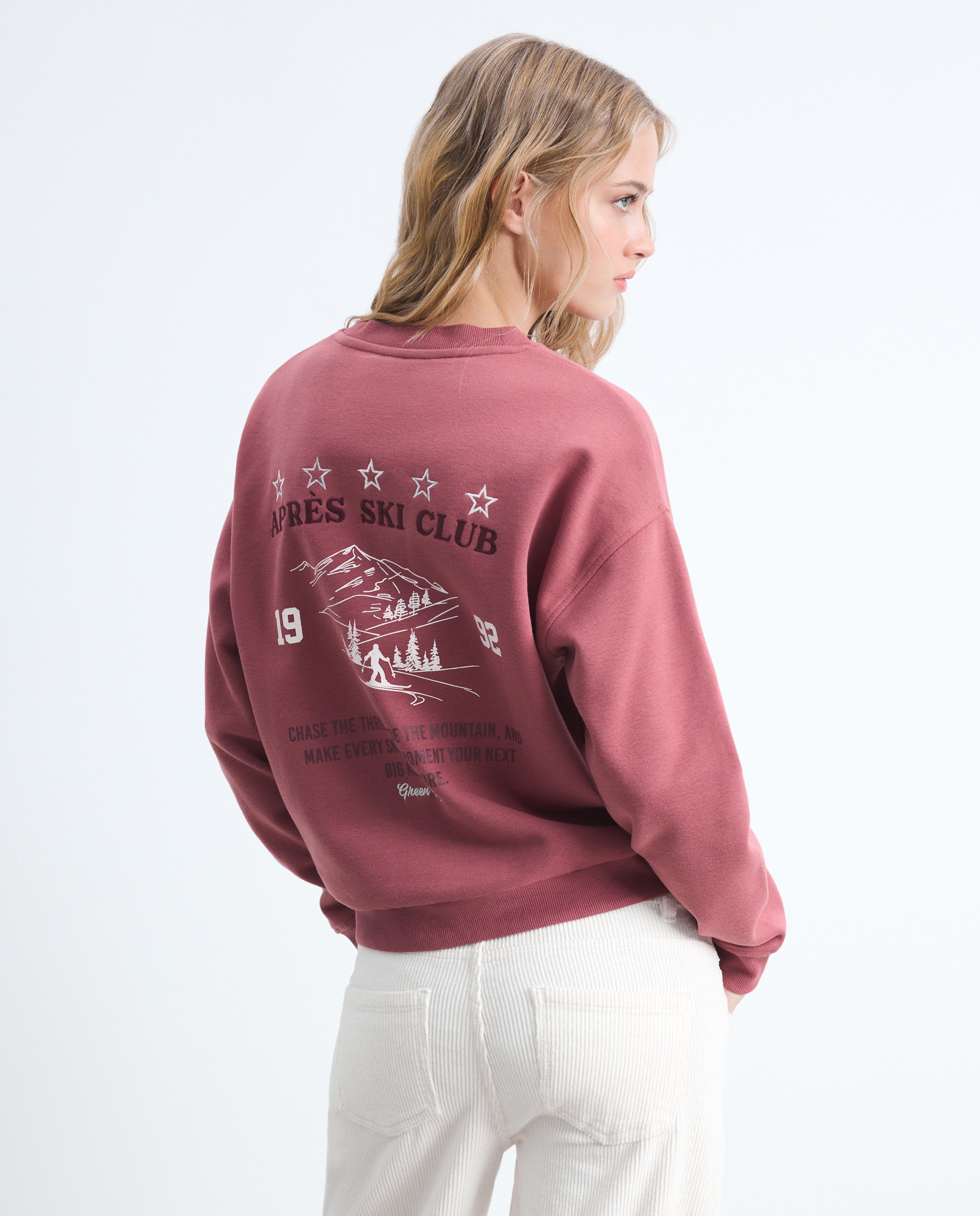 Sudadera ski club de mujer - Green Coast - 230 Rosa oscuro 230 Rosa oscuro-3