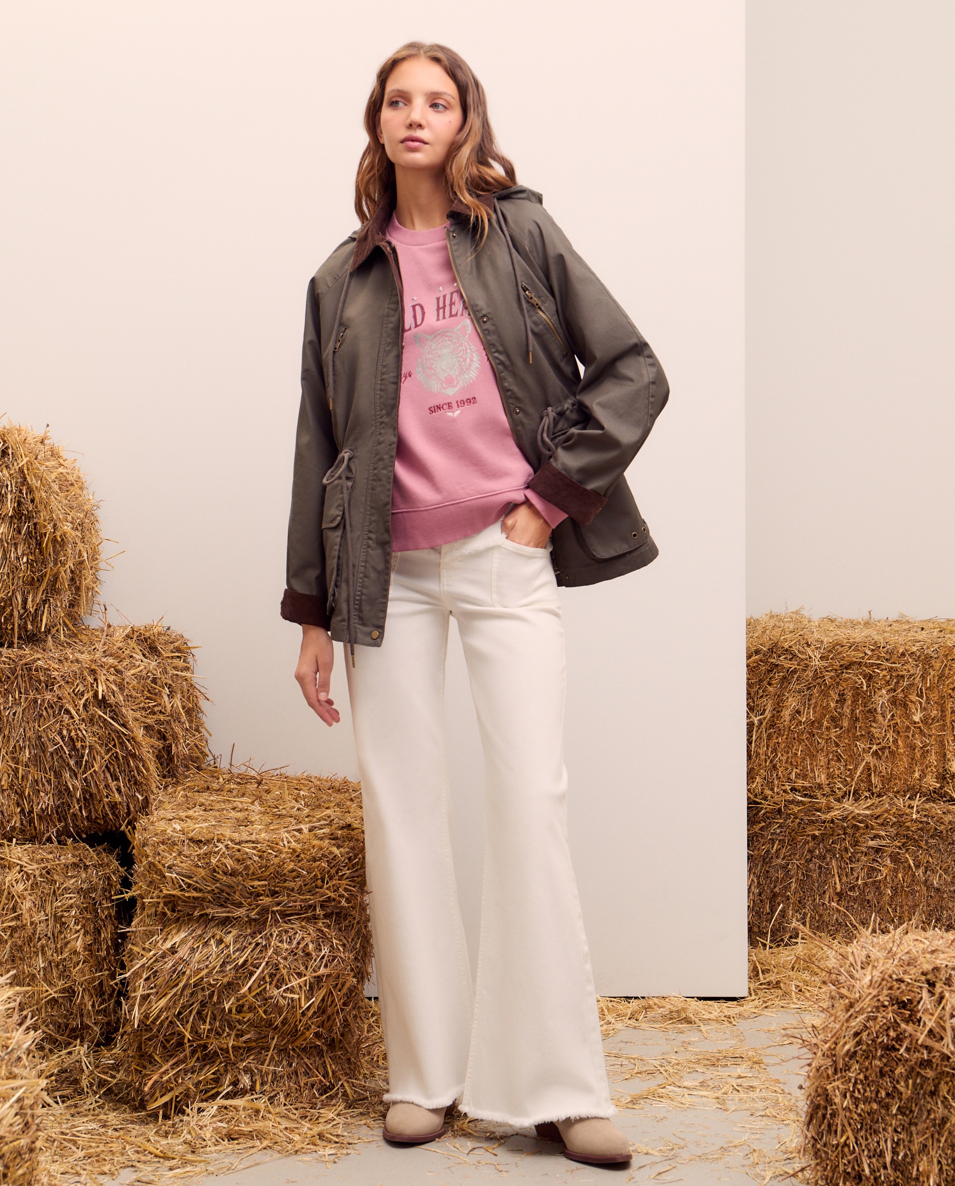 Gabardine Encerada Comprida 520 Caqui-2