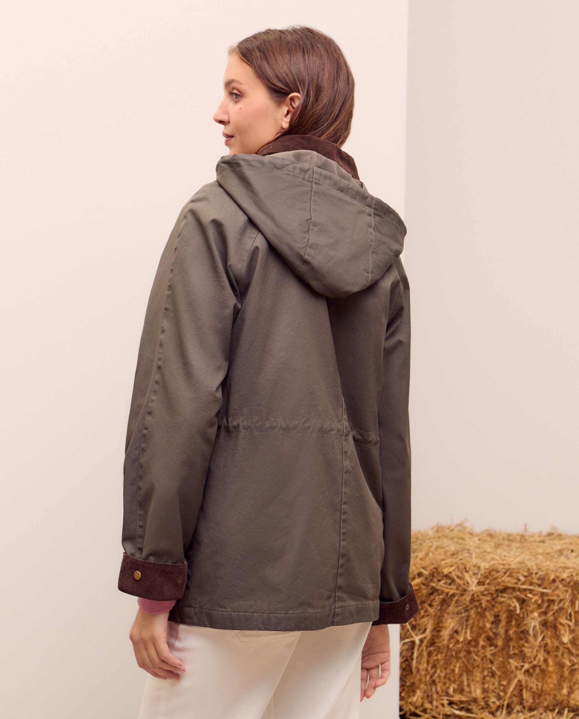 Gabardine Encerada Comprida 520 Caqui-3