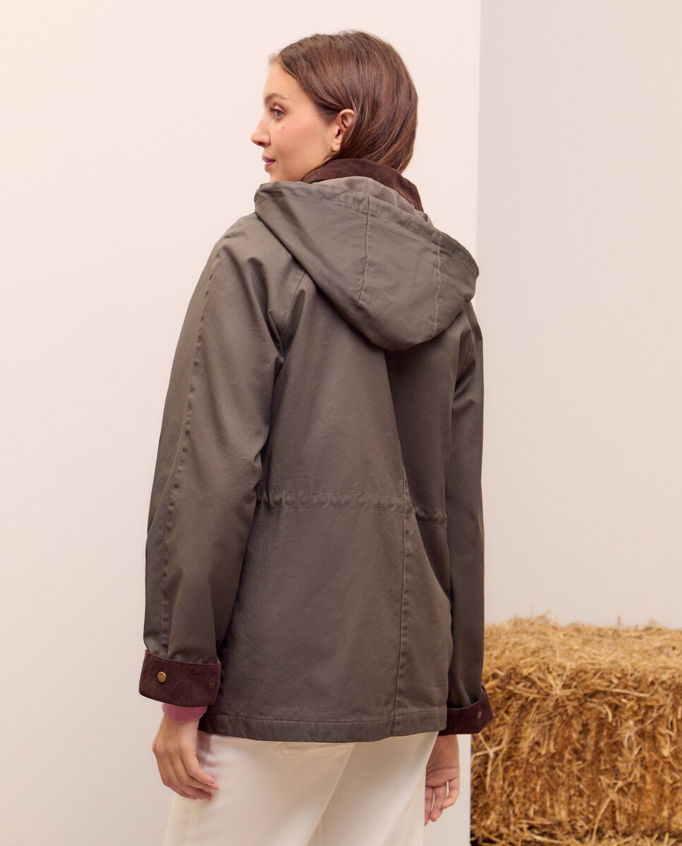 Gabardine Encerada Comprida 520 Caqui-3