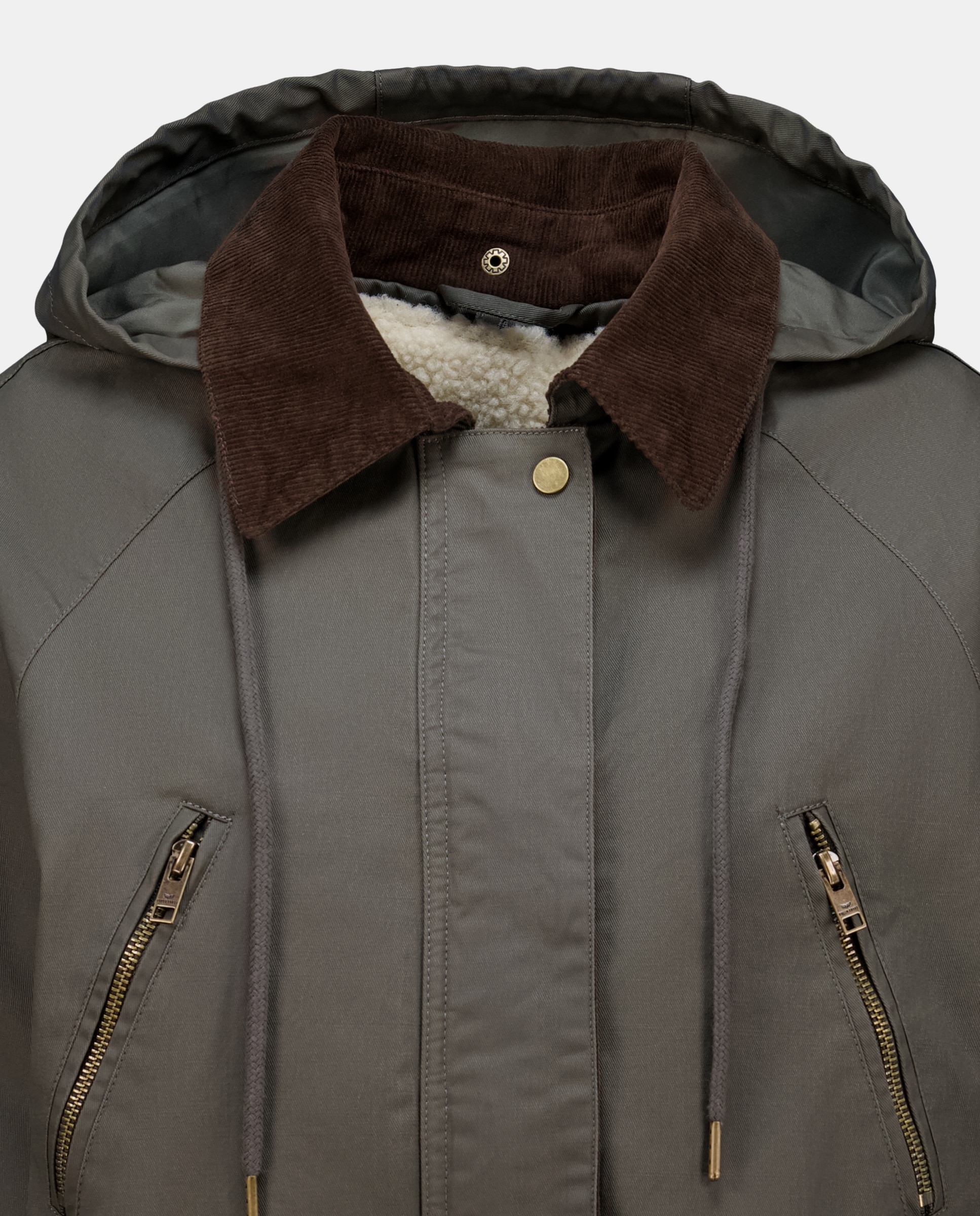 Gabardine Encerada Comprida 520 Caqui-6