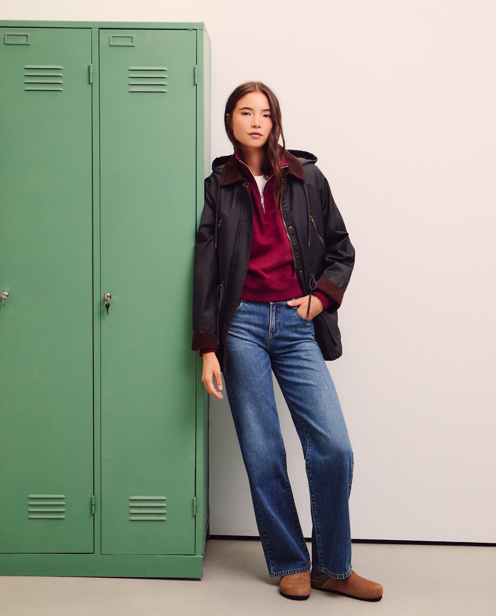 Gabardine Encerada Comprida 830 Antracite-1