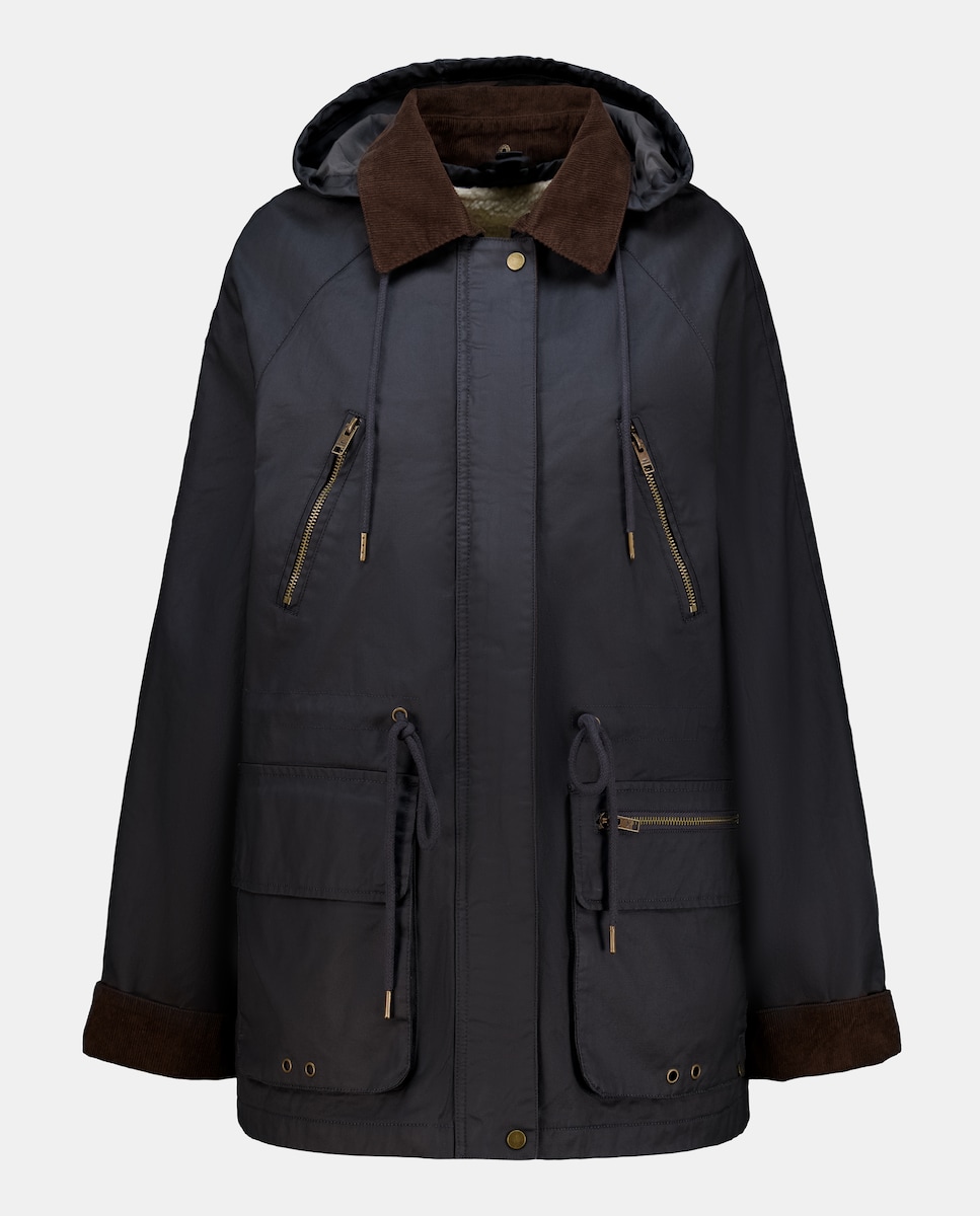 Gabardine Encerada Comprida 830 Antracite-4