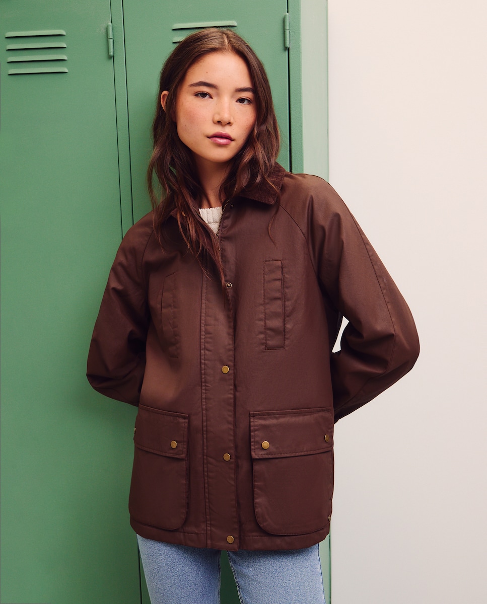 Gabardine Encerada Básica Castanho-1