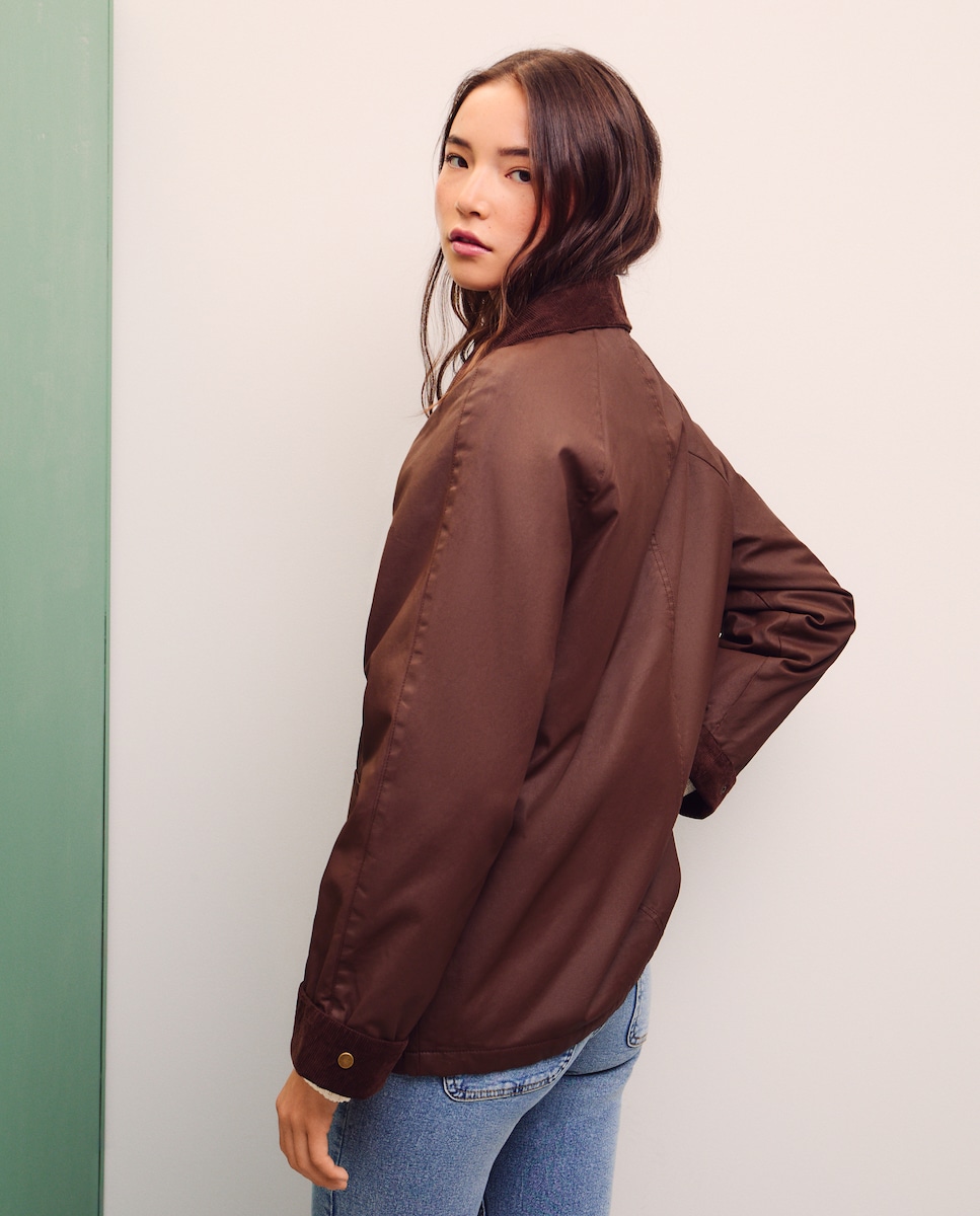 Gabardine Encerada Básica Castanho-2