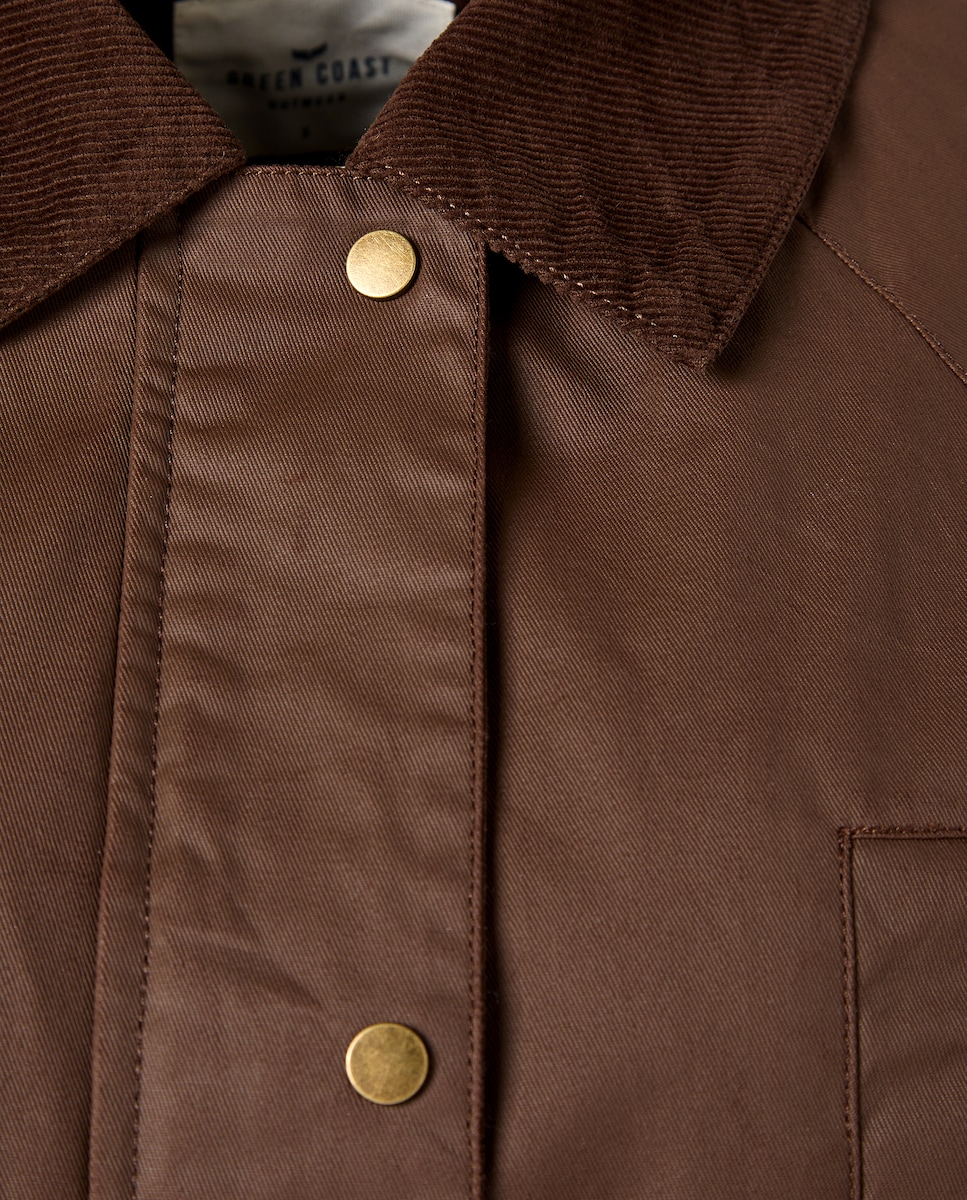 Gabardine Encerada Básica Castanho-5