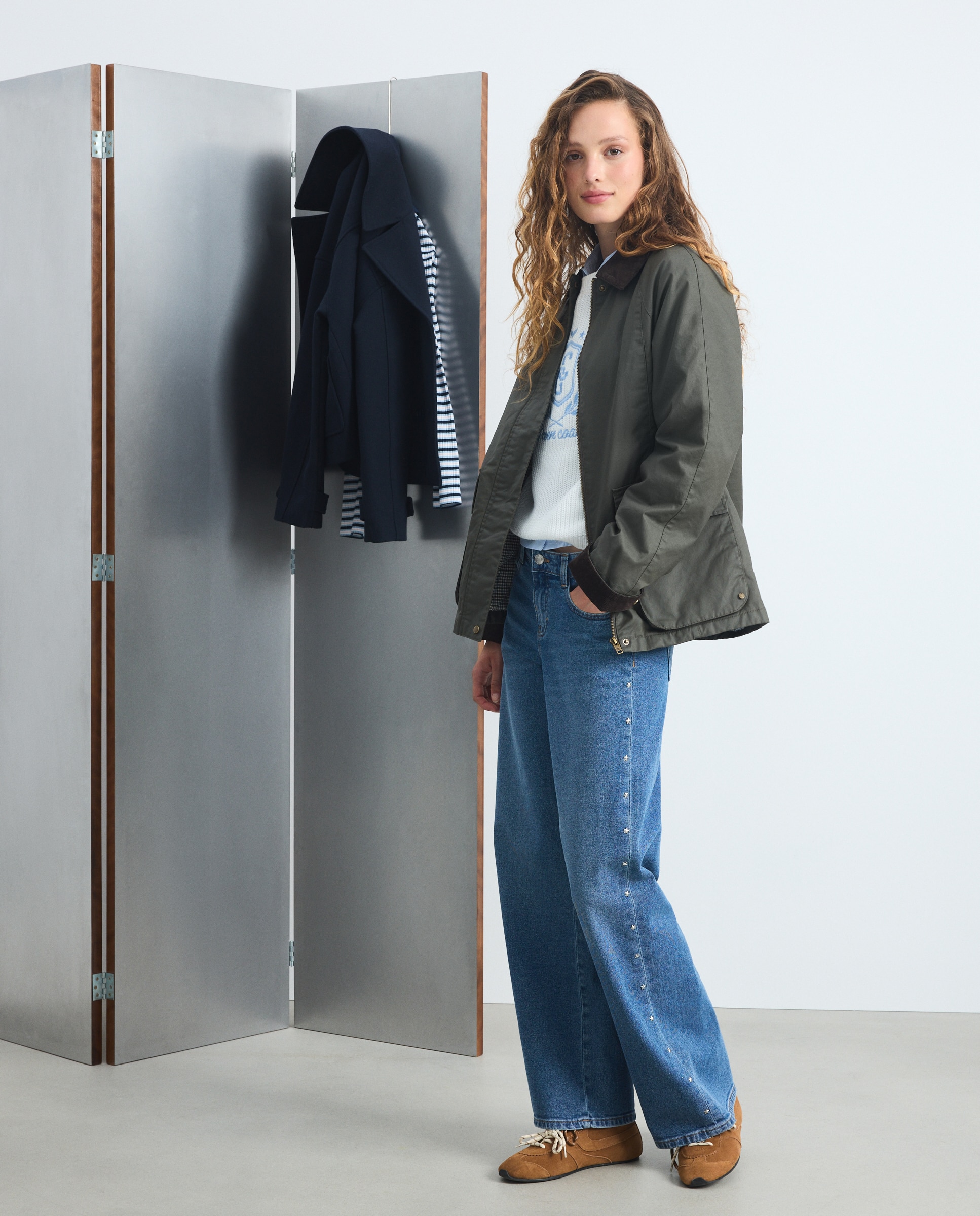 Parka encerado básico de mujer - Green Coast - 520 Kaki 520 Kaki-1