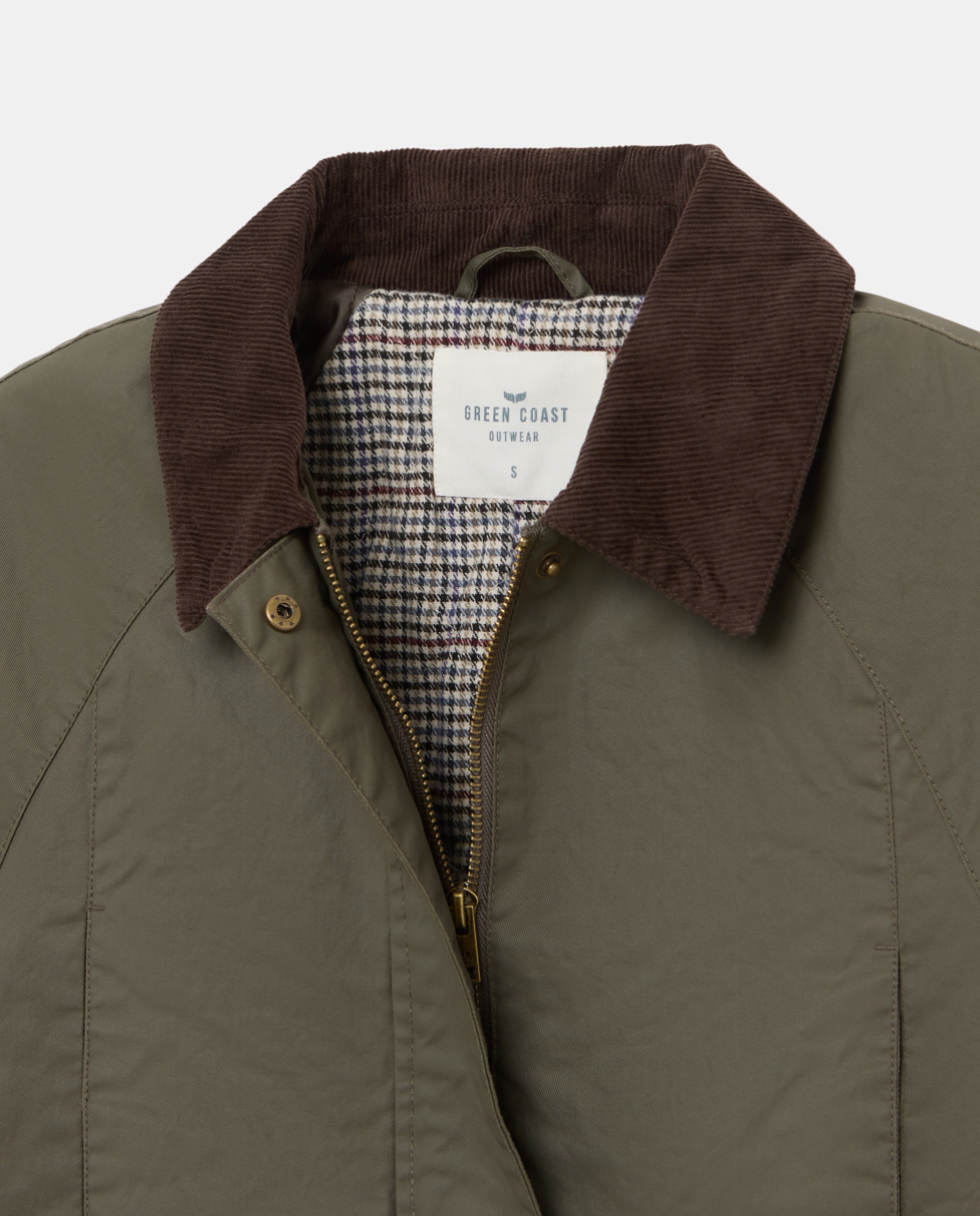 Parka encerado básico de mujer - Green Coast - 520 Kaki 520 Kaki-6