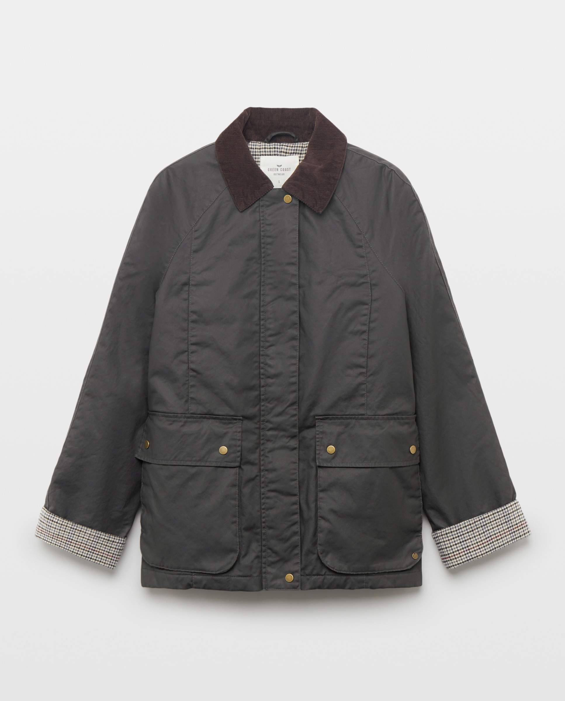 Parka Encerada Básica 820 Cinzento Médio-5