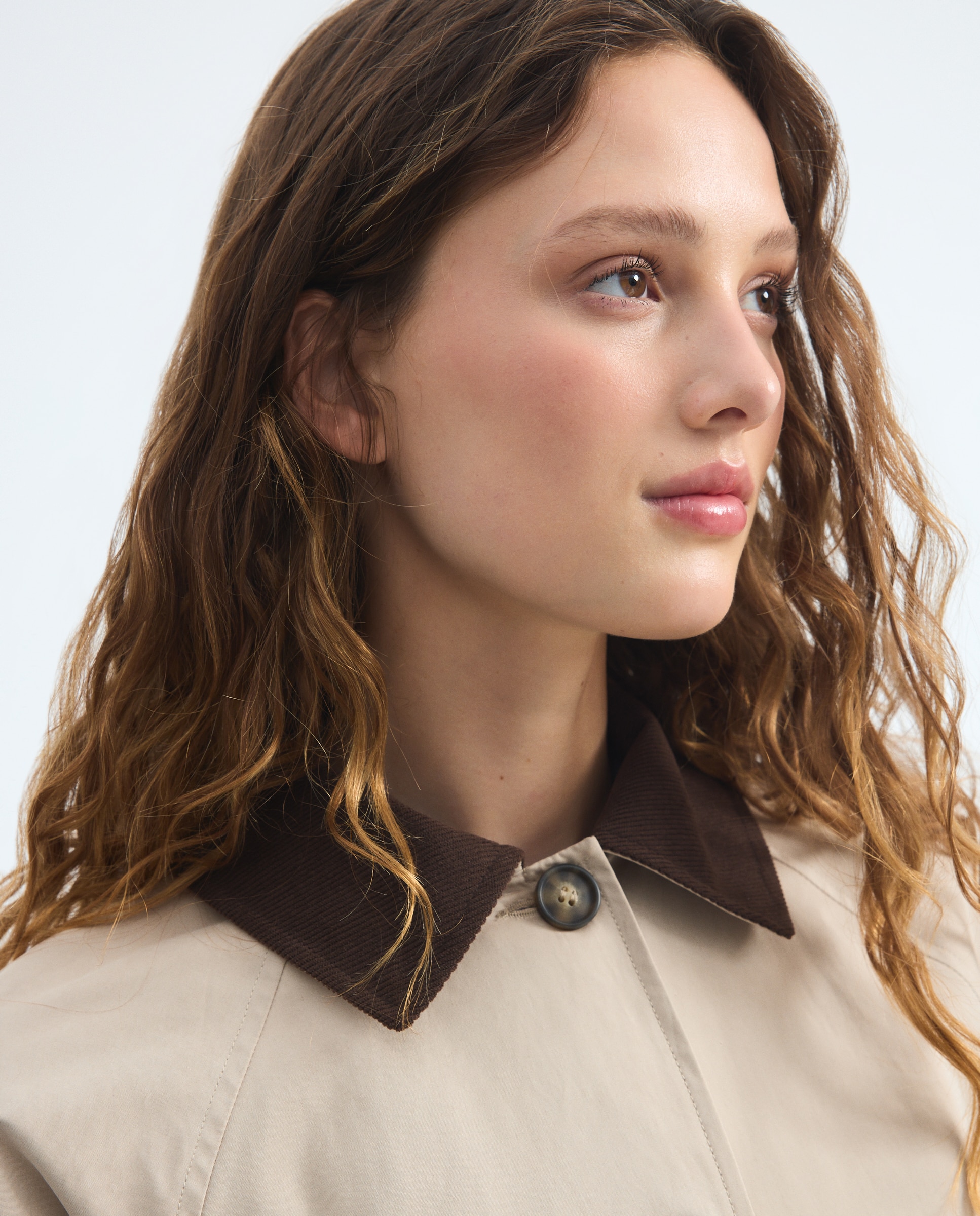 Gabardine Comprida Bege-4
