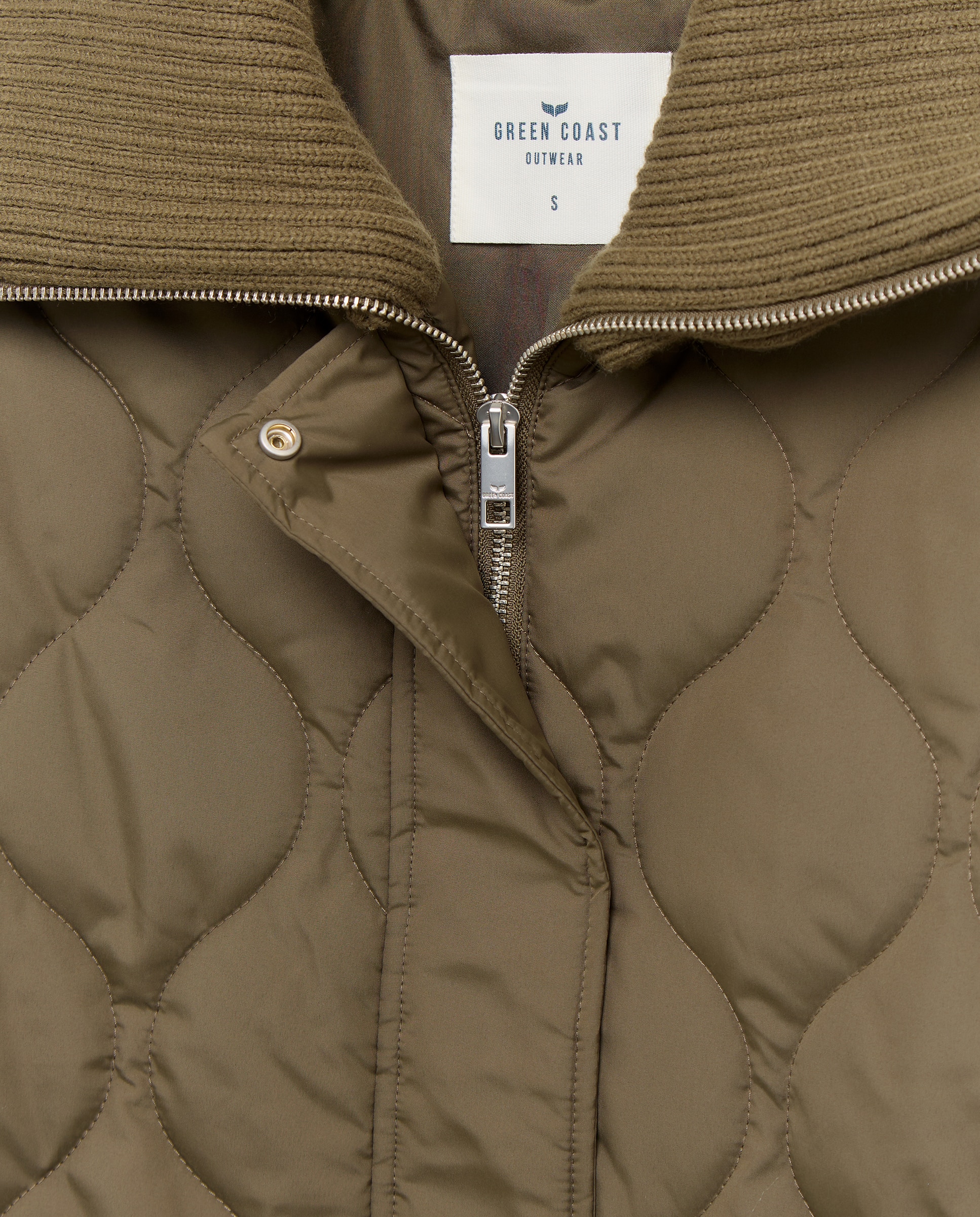 Chaqueton acolchada c punto - Green Coast - 520 Kaki 520 Kaki-6