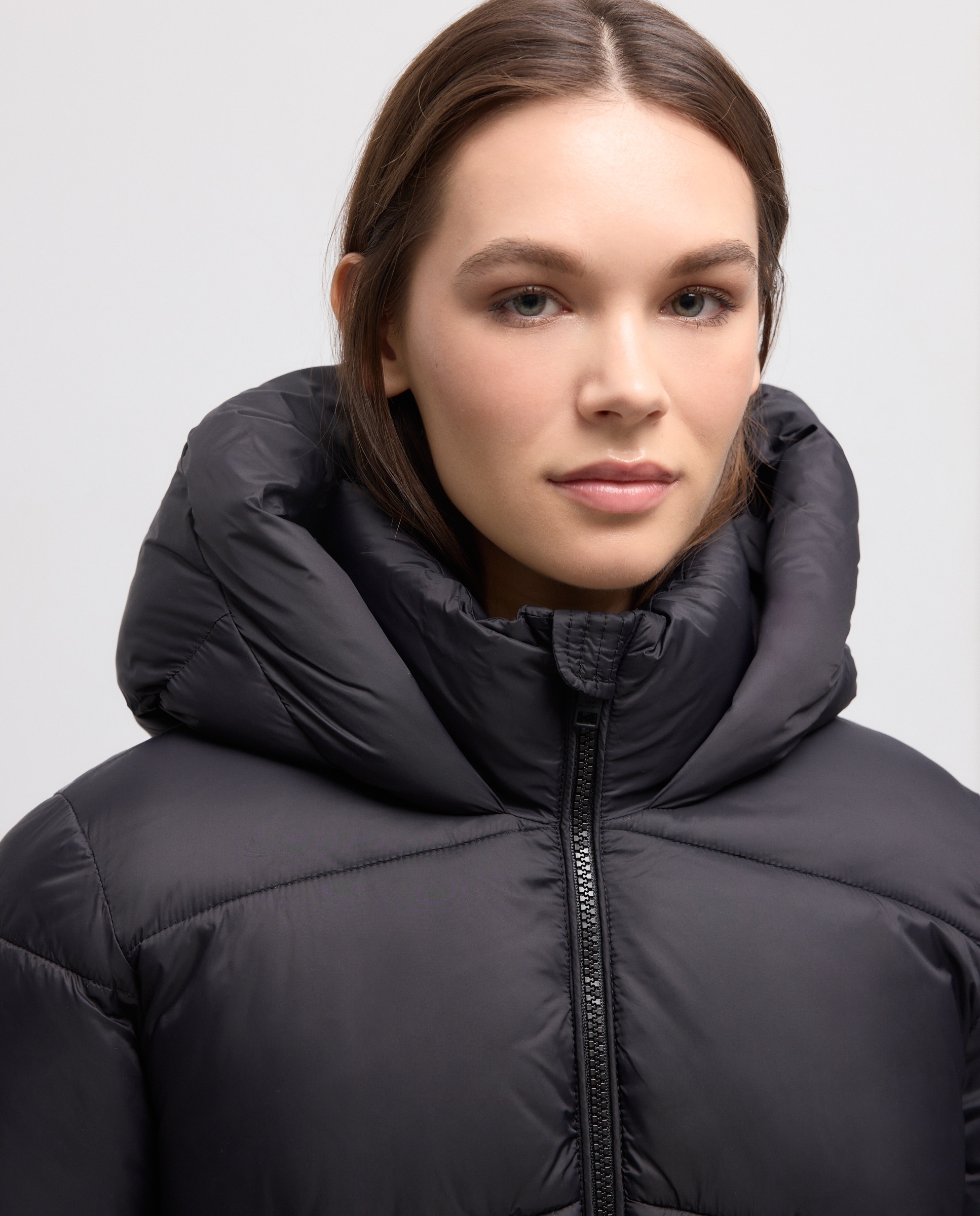 Acolchado largo capucha - Green Coast - Negro Negro-1