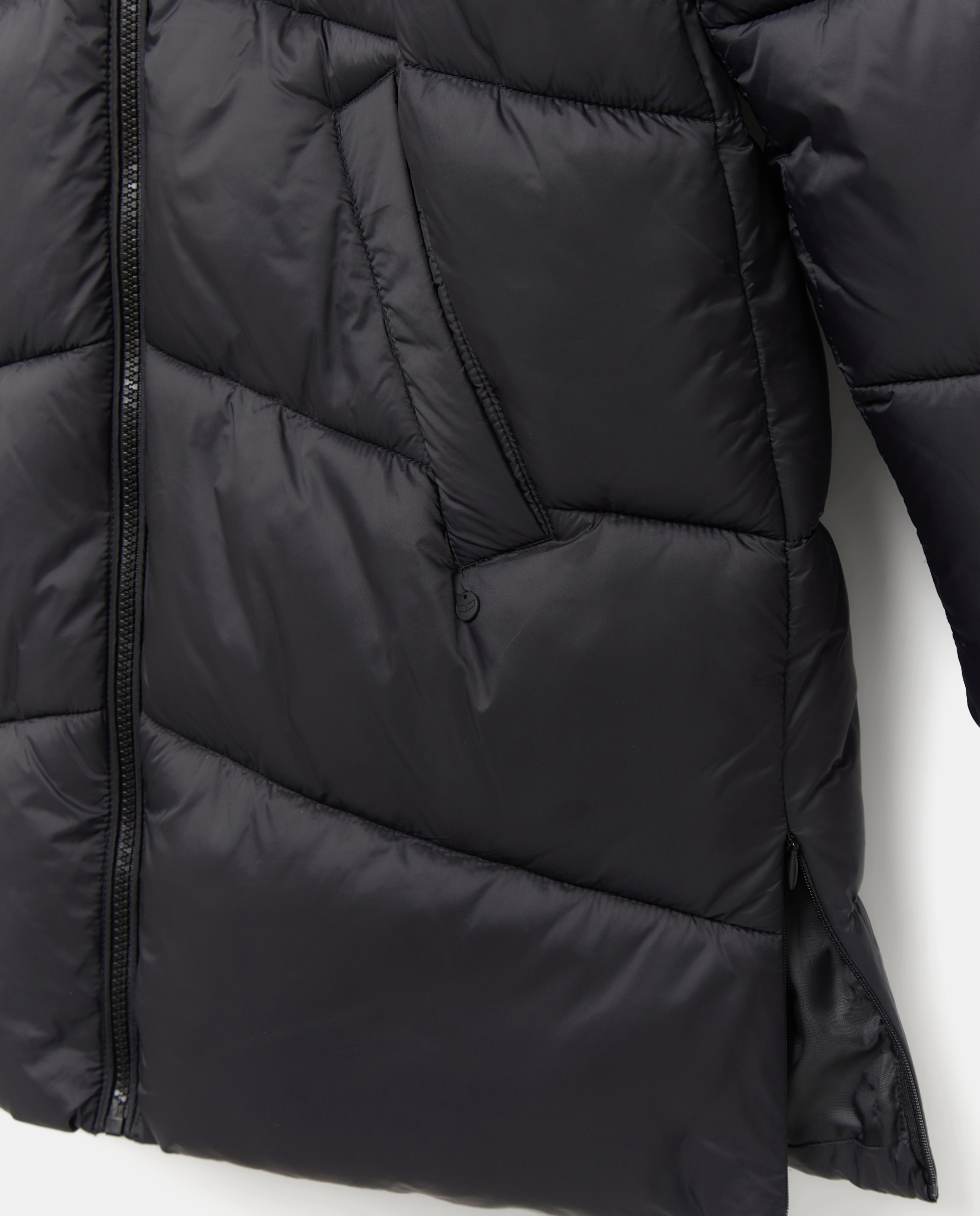 Acolchado largo capucha - Green Coast - Negro Negro-6