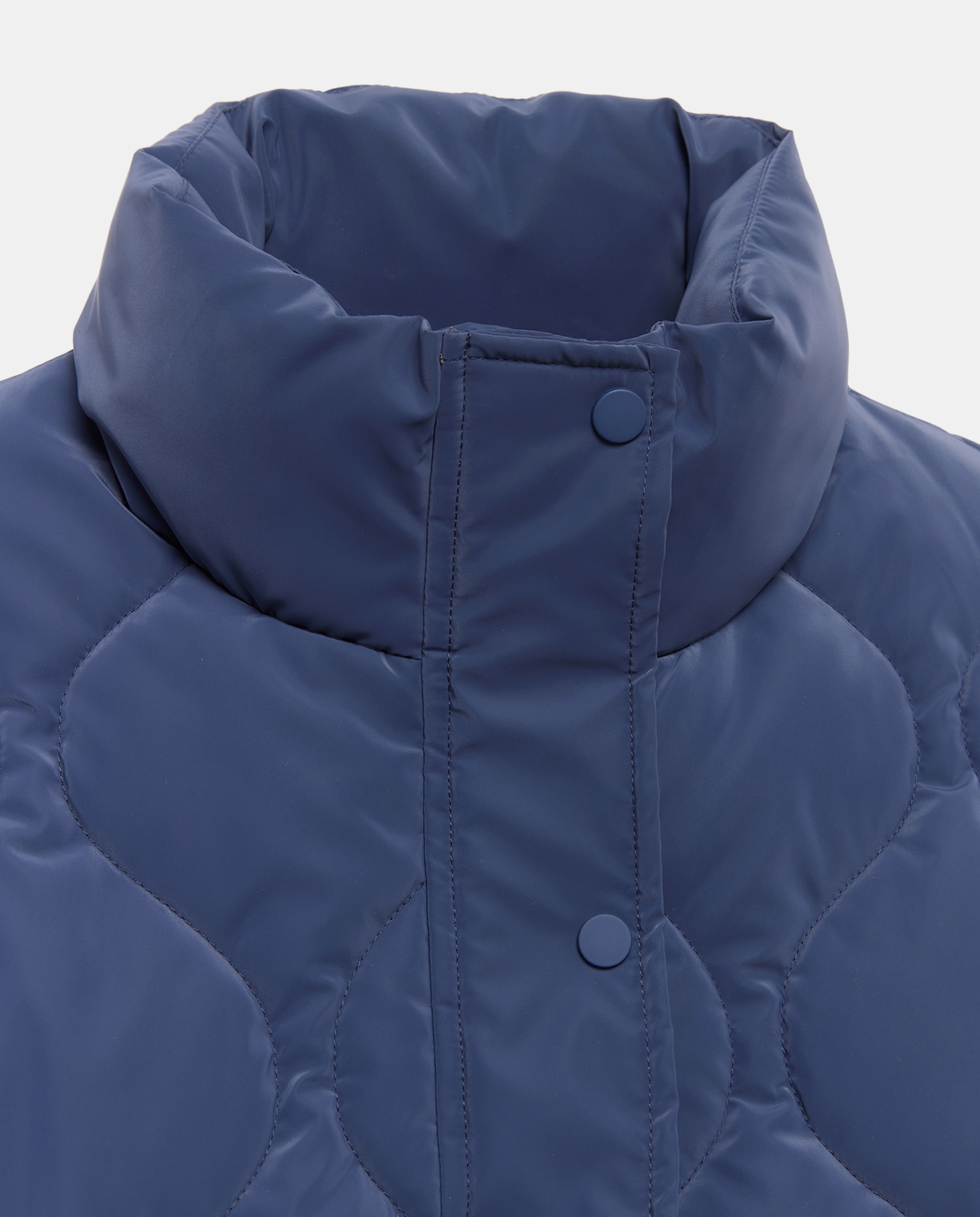 Abrigo acolchado de mujer olas - Green Coast - Azul marino Azul marino-6