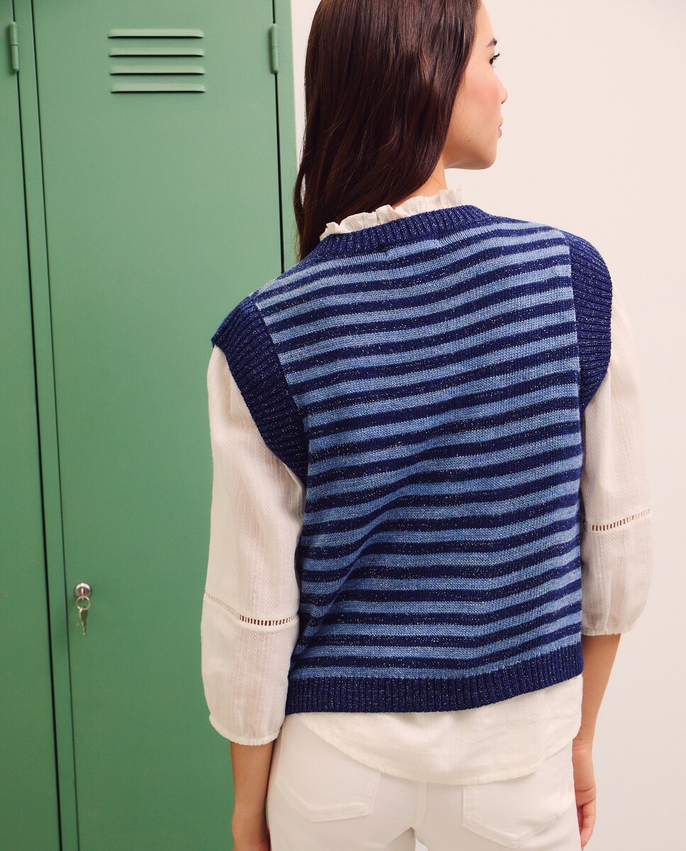 Chaleco rayas lurex de mujer · Green Coast · El Corte Inglés