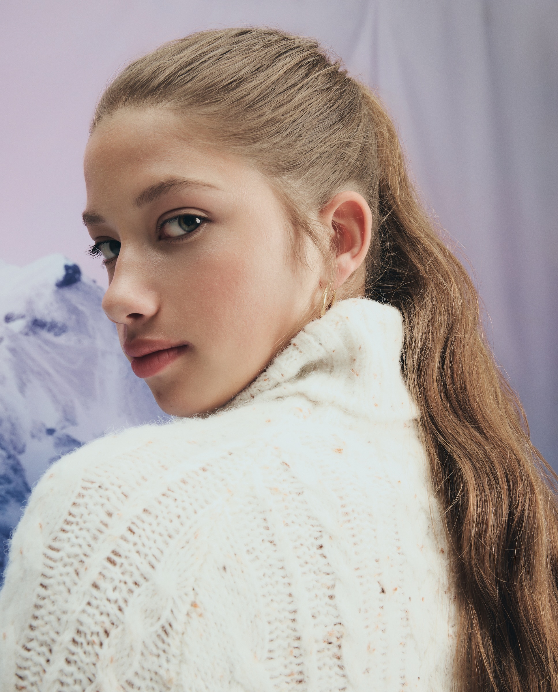 Camisola de Malha com Gola Cisne 120 Cru-3