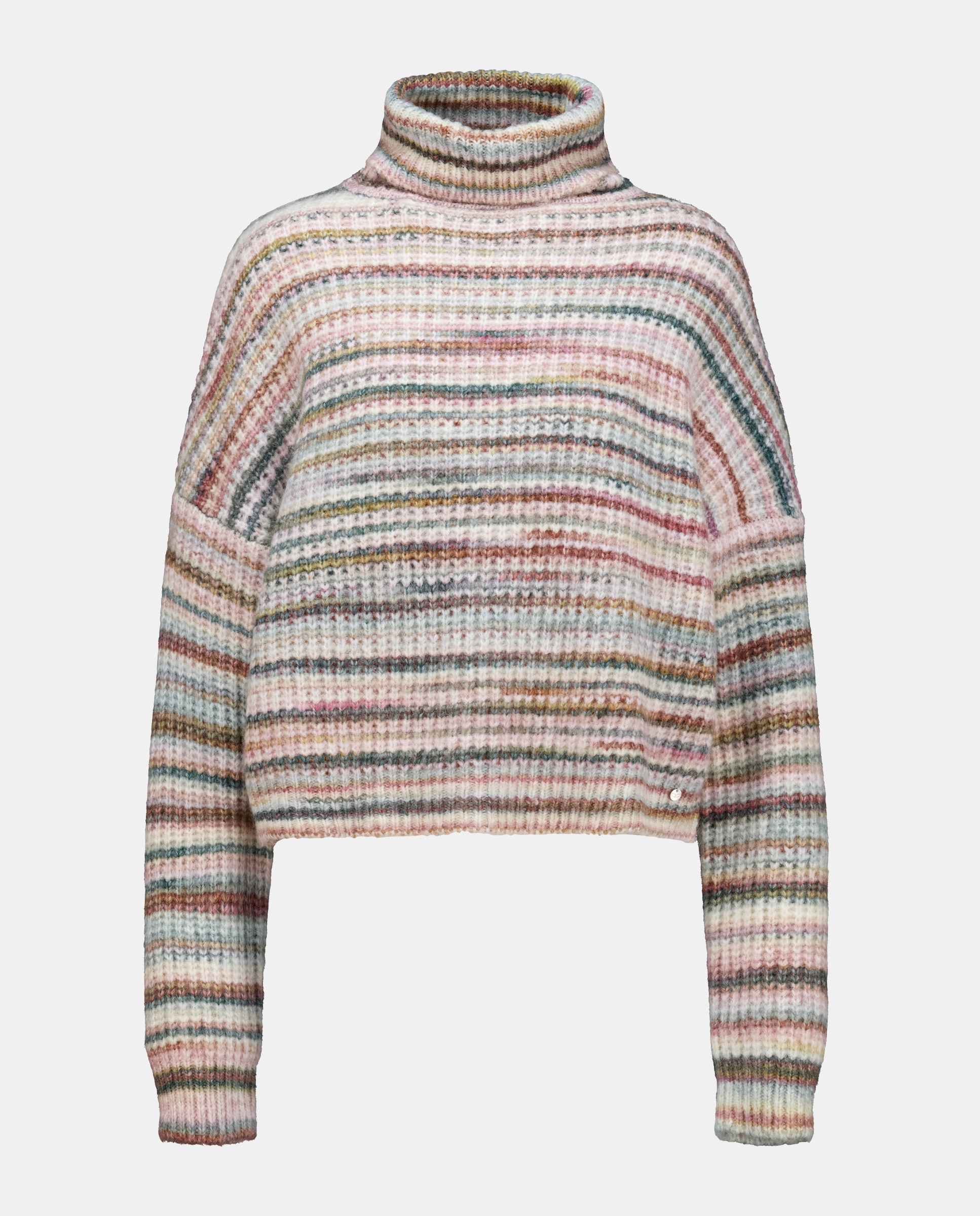 Camisola de Malha com Gola Cisne - Multicolor 220 Rosa Pálido-5