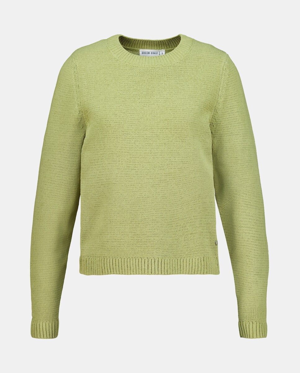 Camisola de Malha Chenille Básica 580 Musgo-5