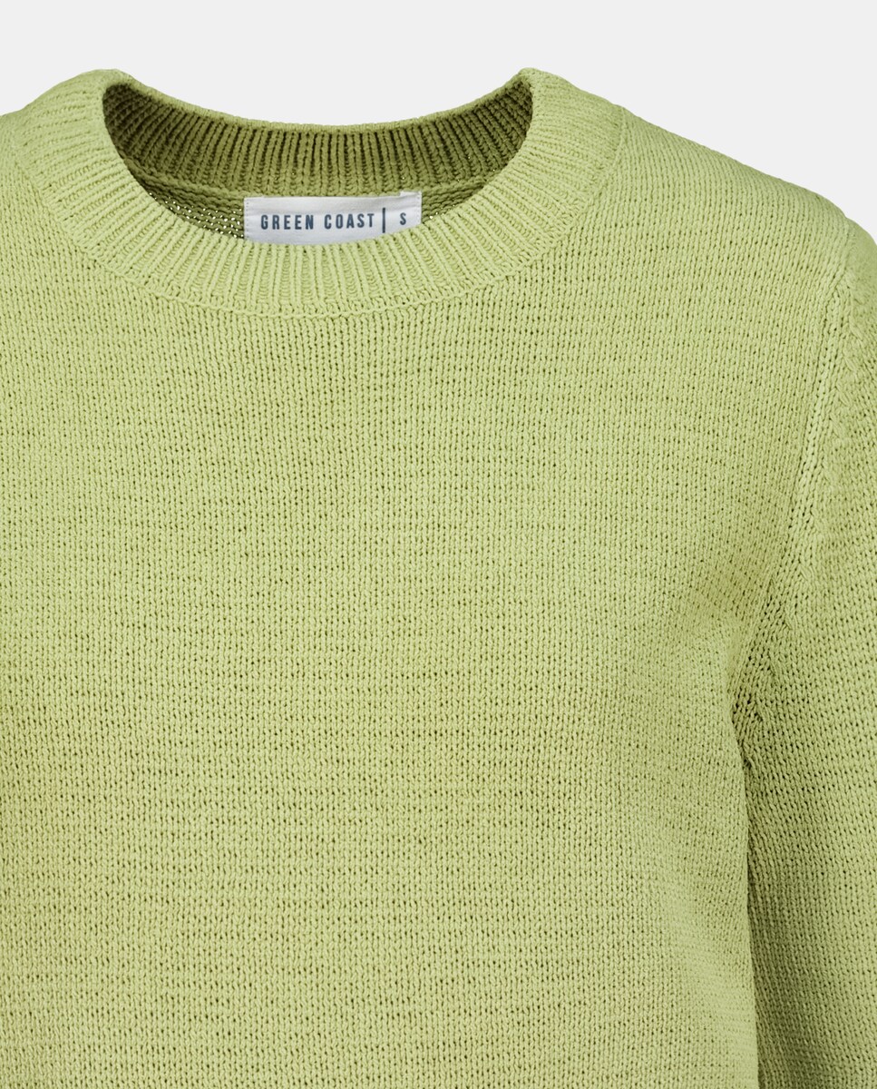 Camisola de Malha Chenille Básica 580 Musgo-6