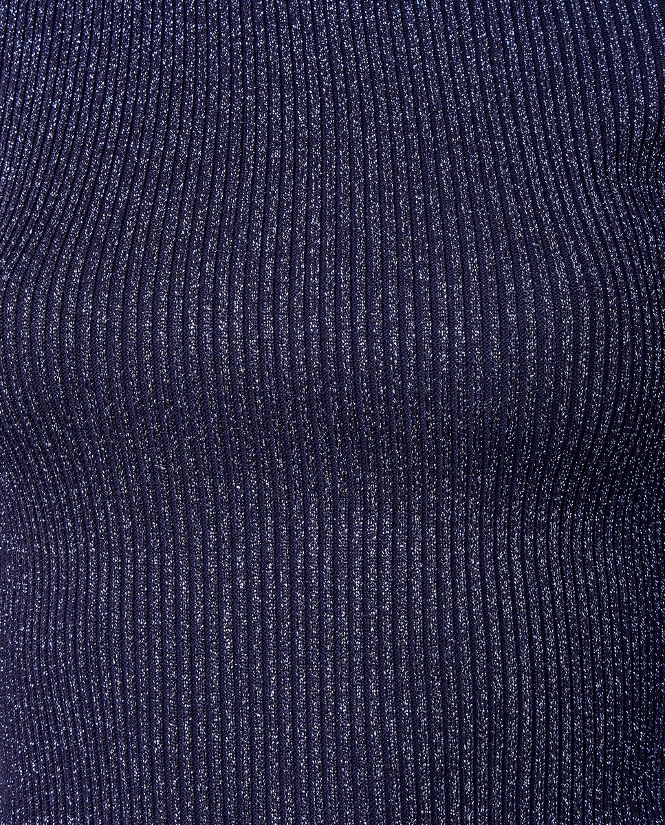 Vestido Assimétrico com Gargantilha Azul-marinho-6