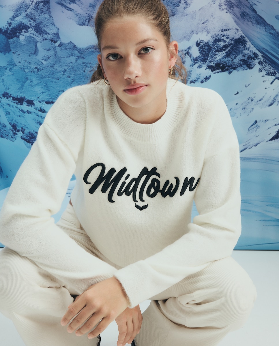 Camisola de Malha Acrílica Lisa 120 Cru-3