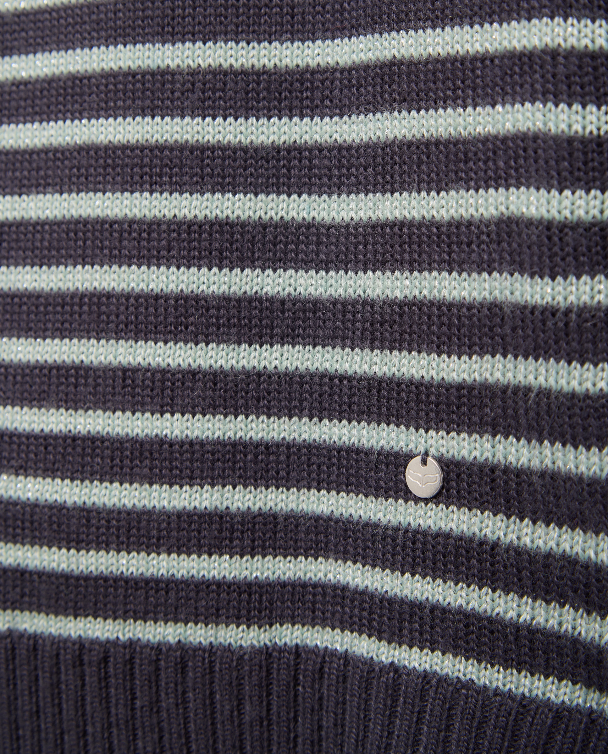 Camisola de Malha Cut Out às Riscas de Fio Metalizado Sabão-5