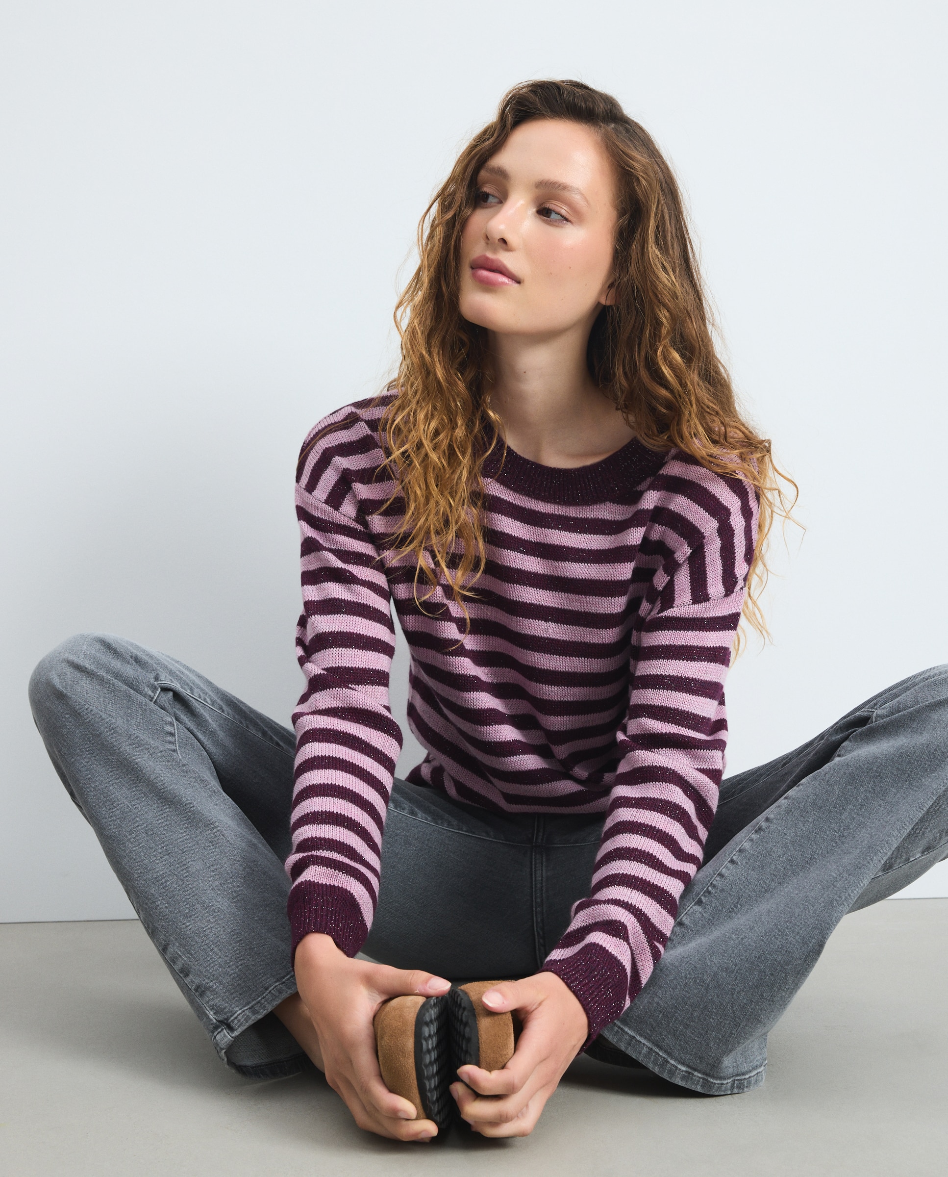 Imagen 1 de Jersey loose de mujer con lúrex - Green Coast - 200 Rosa 200 Rosa
