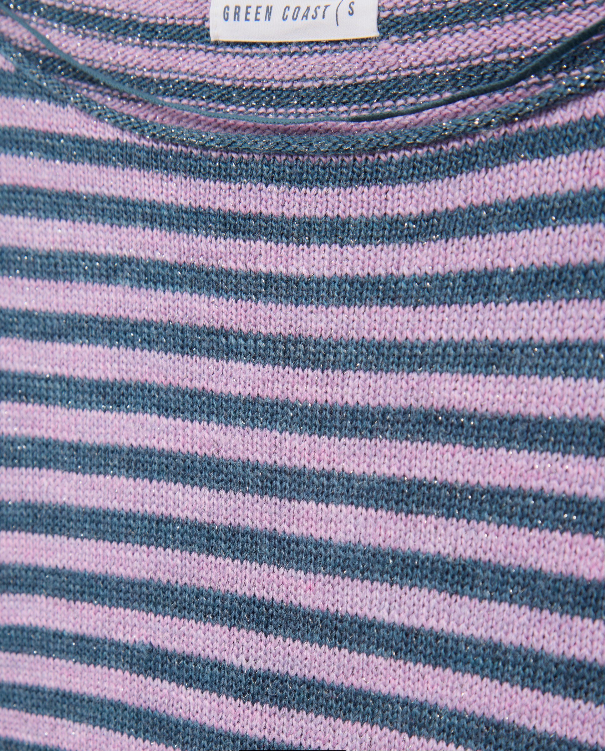 Camisola de Malha Loose com Decote à Barco Azul Intenso-5