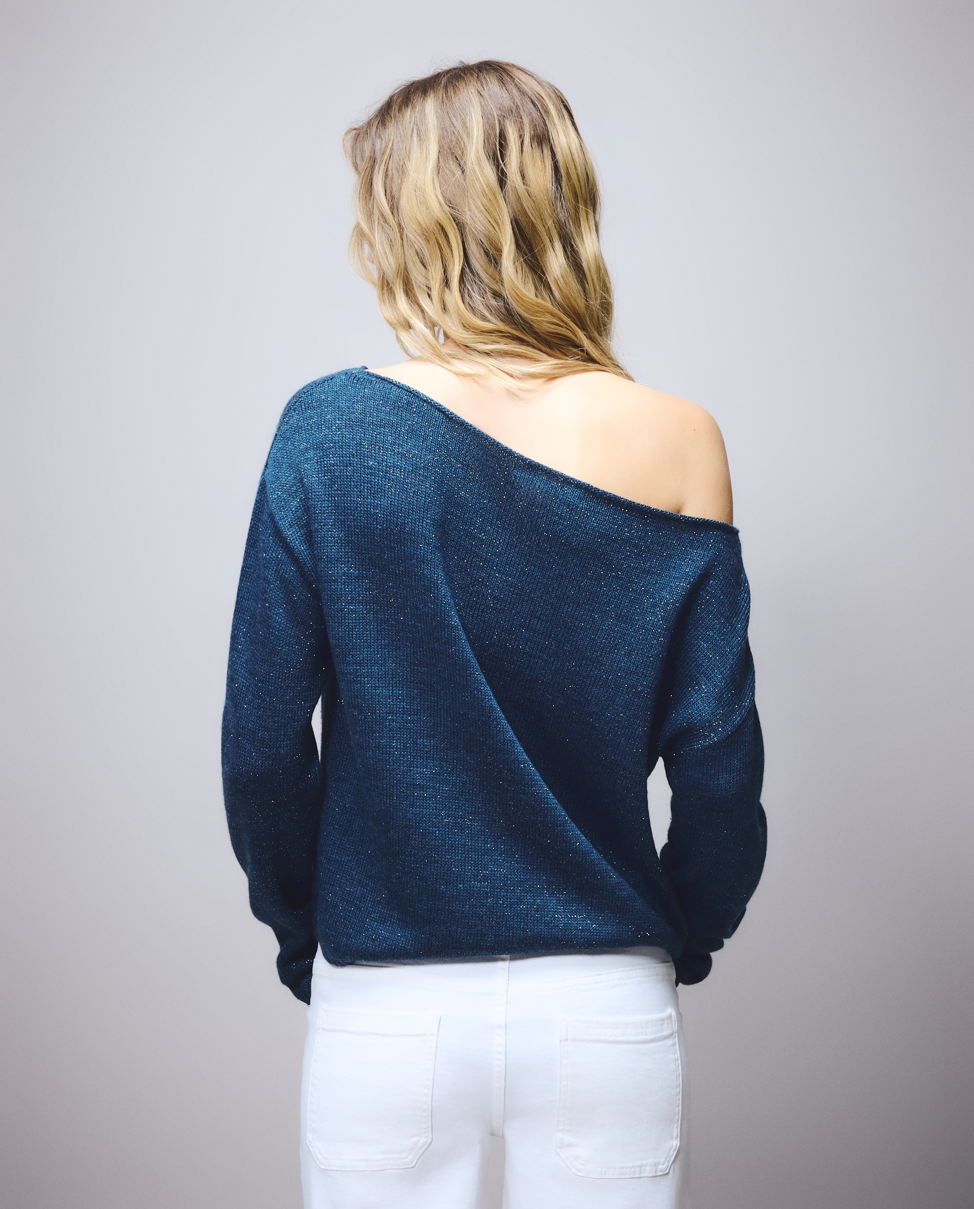 Imagen 3 de Jersey loose de mujer con escote barco - Green Coast - Verde Pato Verde Pato