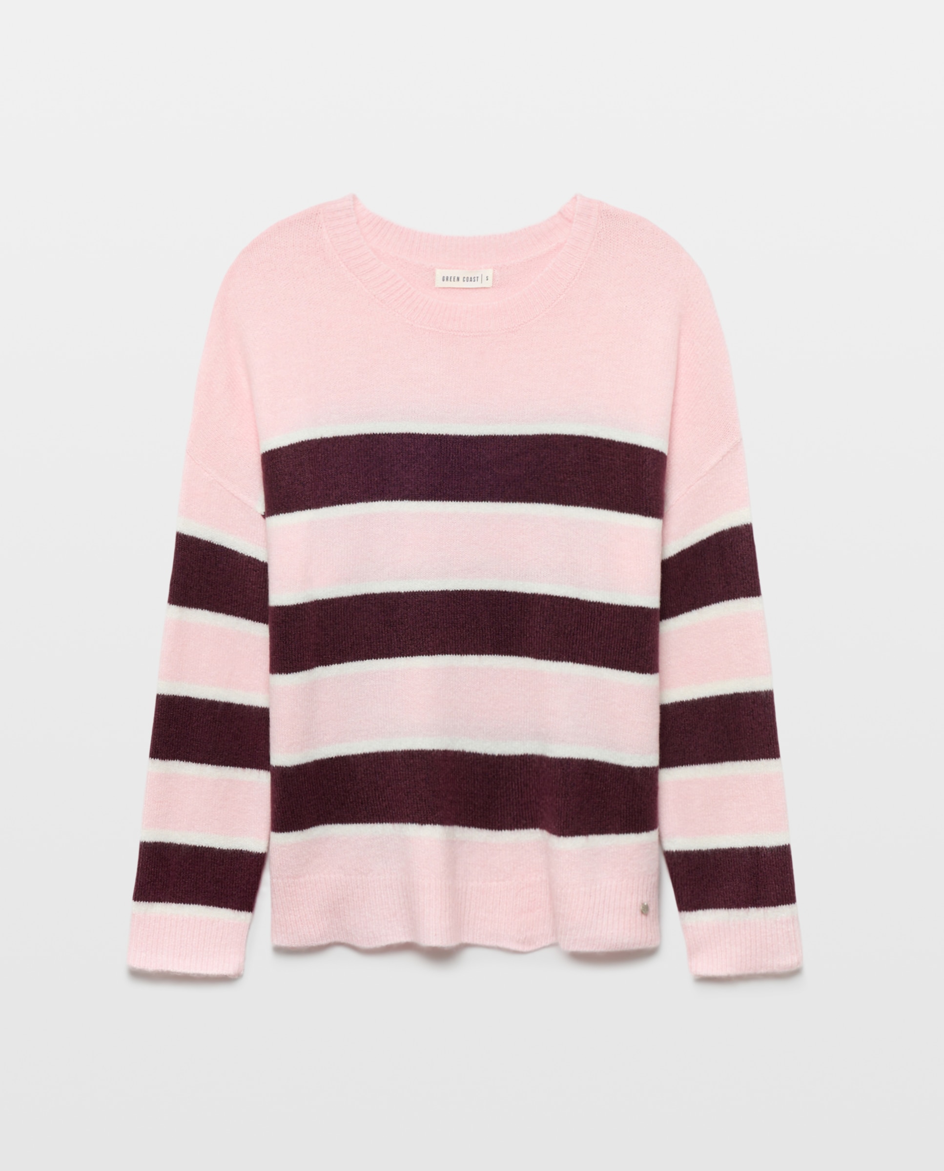 Jersey de mujer oversize rayas - Green Coast - Rosa claro Rosa claro-5