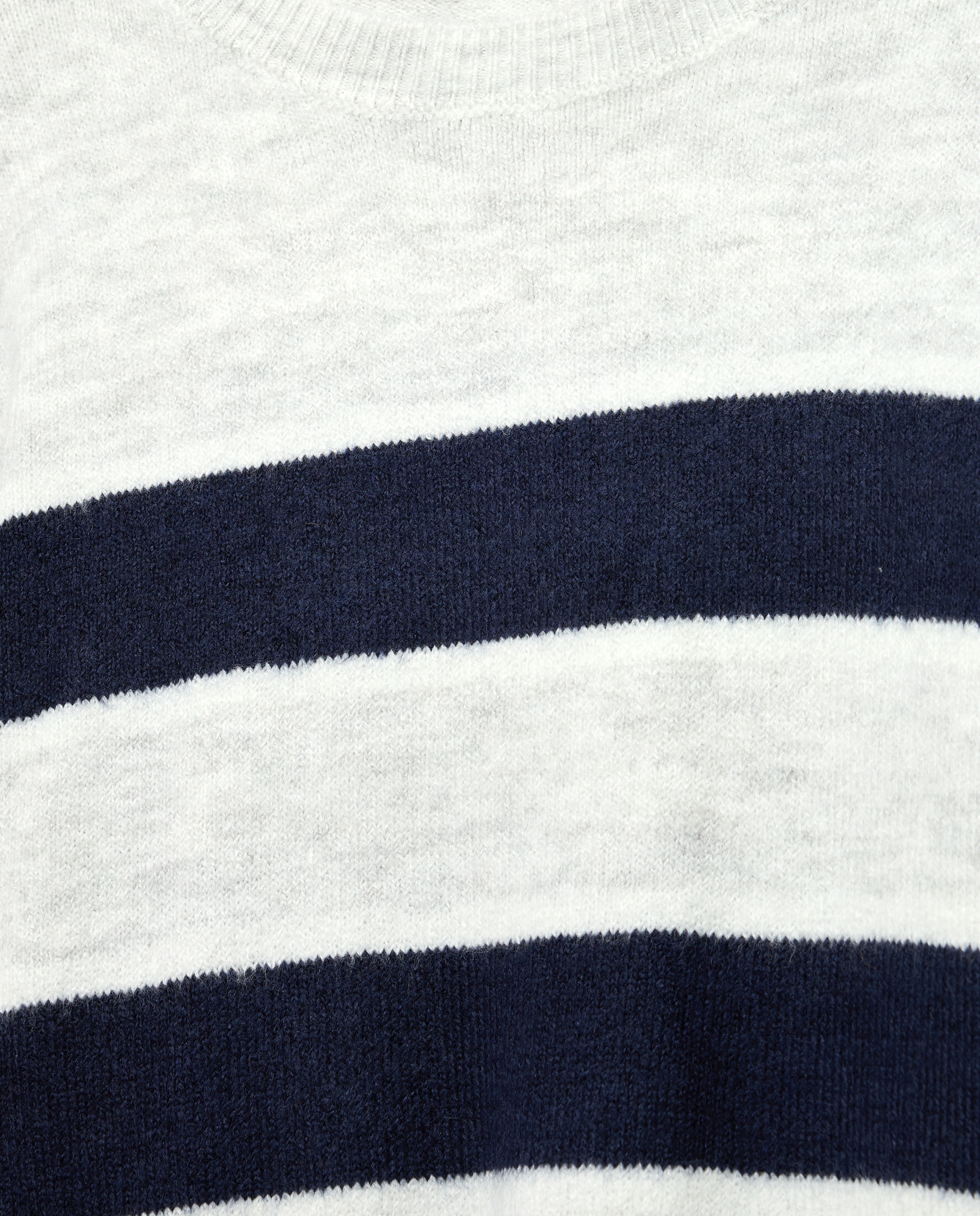 Camisola de malha oversize de mulher às riscas Cinzento-claro-6