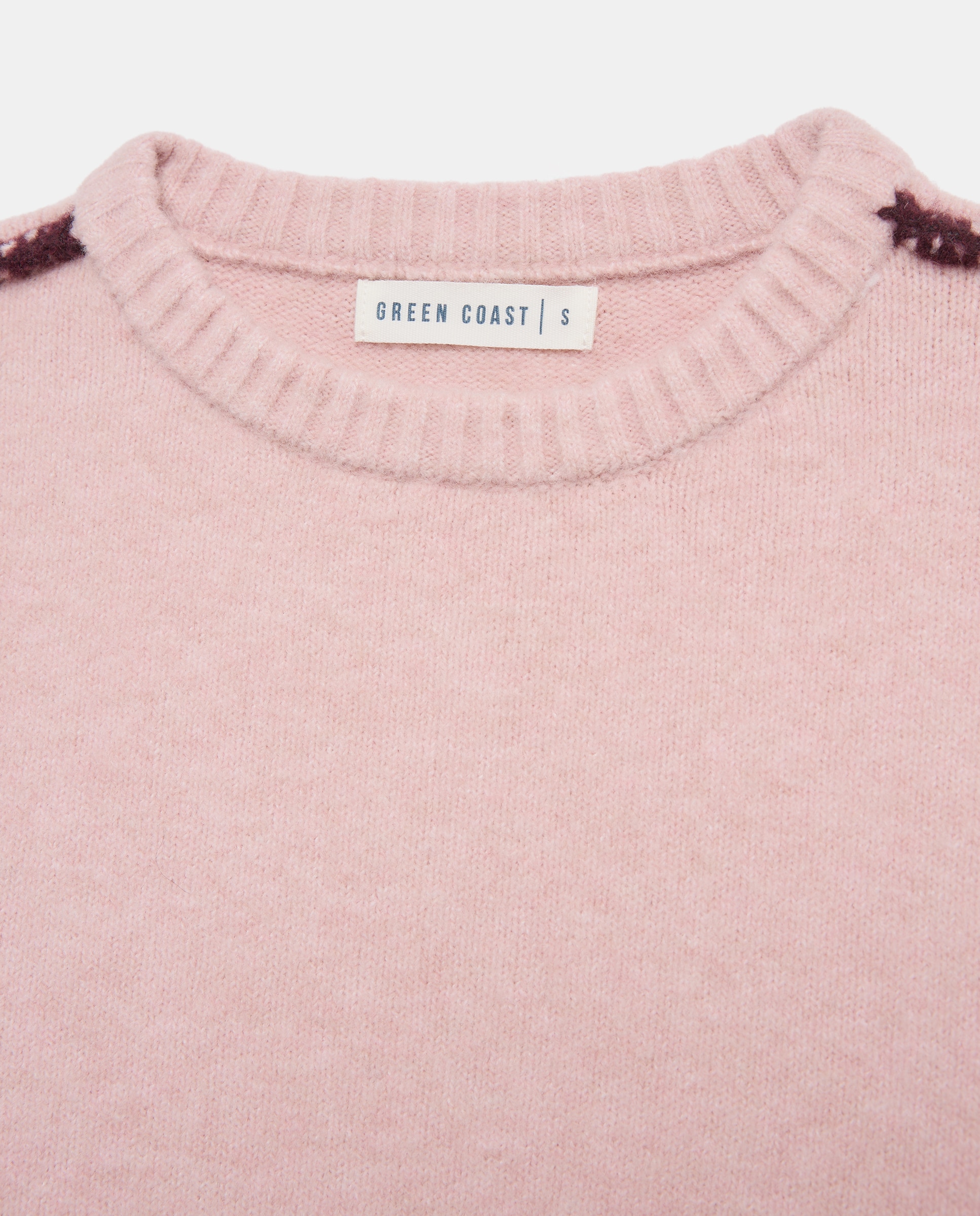 Camisola de Malha Lisa com Manga Comprida 220 Rosa Pálido-5