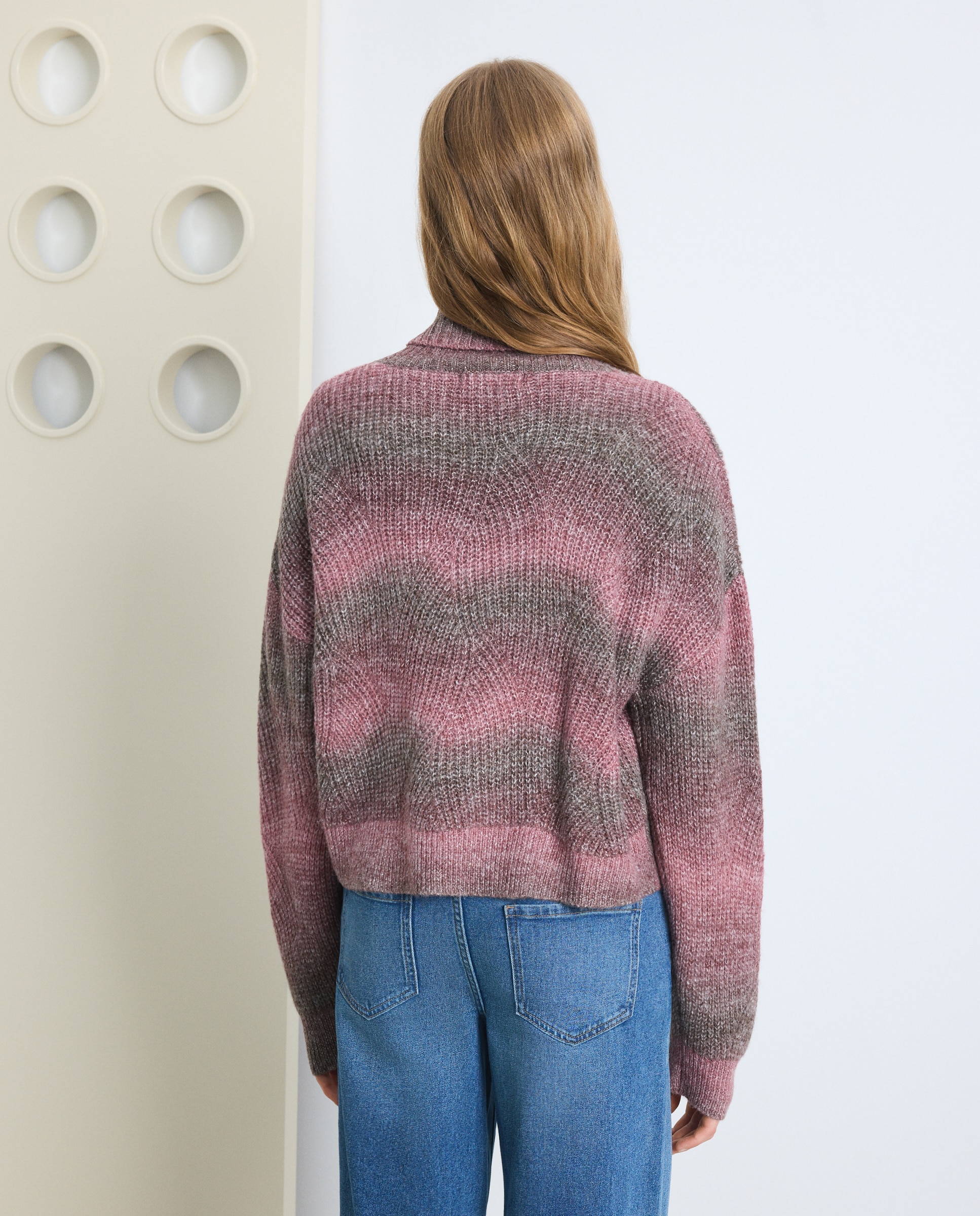 Imagen 2 de Jersey cuello cisne multicolor mujer - Green Coast - 230 Rosa oscuro 230 Rosa oscuro