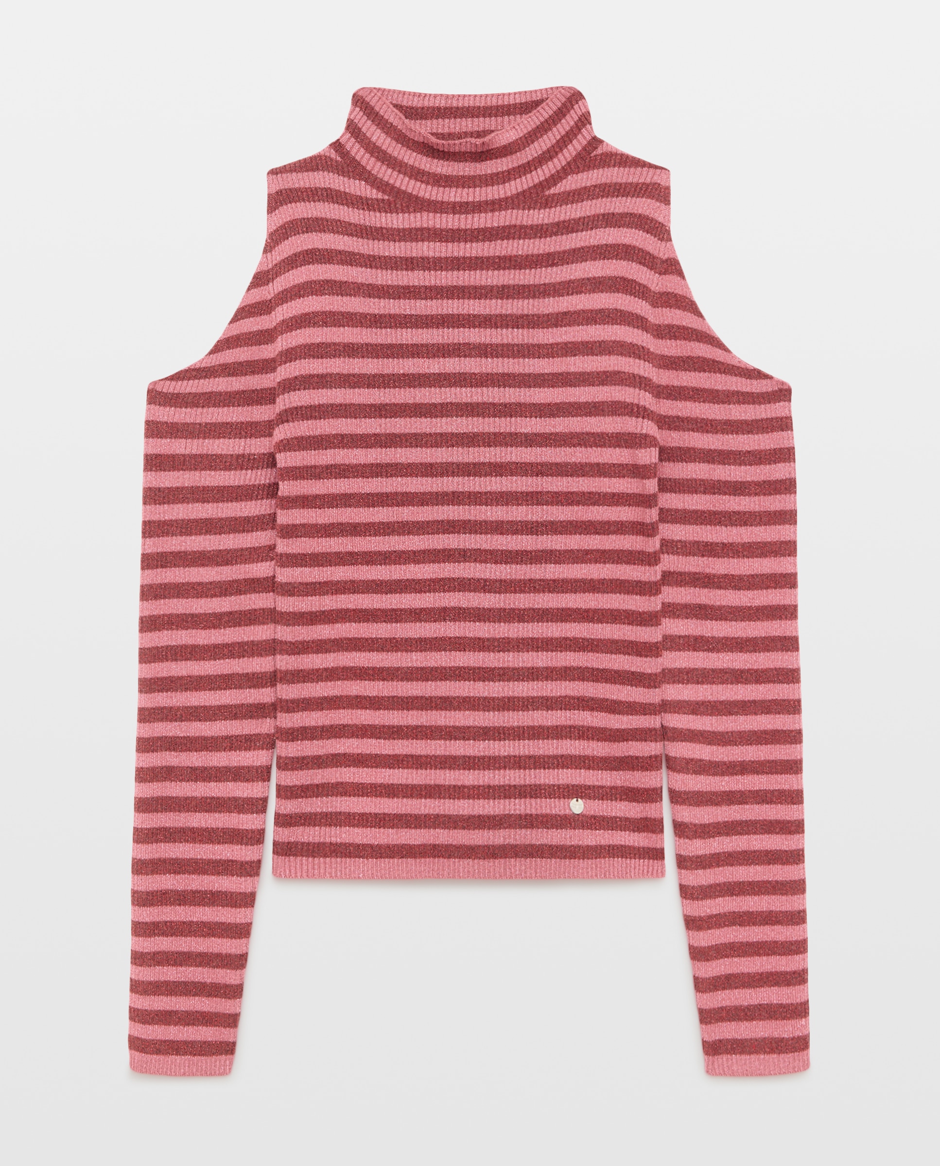 Jersey cut our rayas canalé mujer - Green Coast - Burdeos Burdeos-4