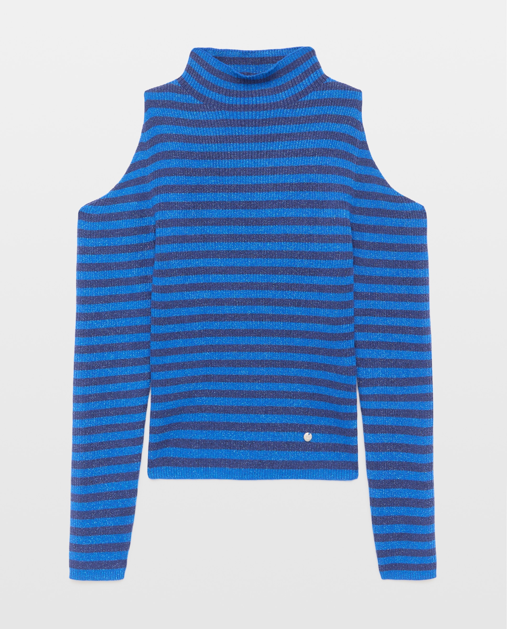 Imagem 0 de Camisola de Malha às Riscas Canelada com Cut Out