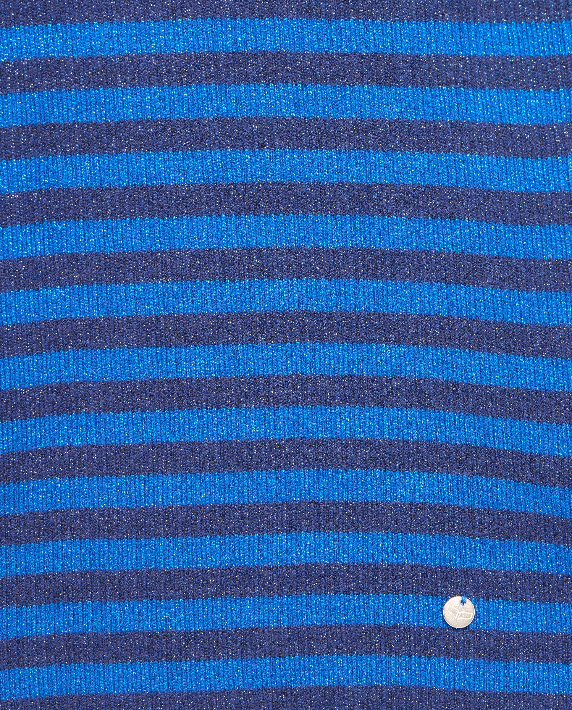 Camisola de Malha às Riscas Canelada com Cut Out 440 Azulão-2