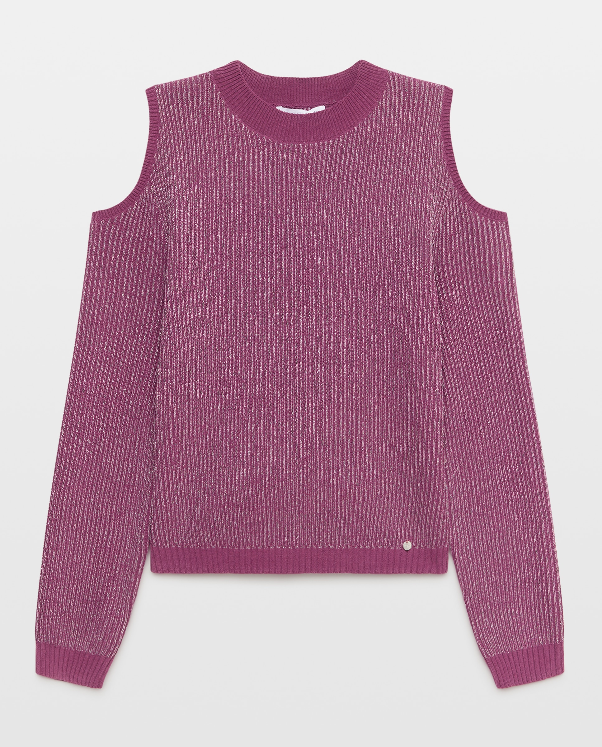 Jersey cut out chenilla de mujer - Green Coast - Ciruela Ciruela-4