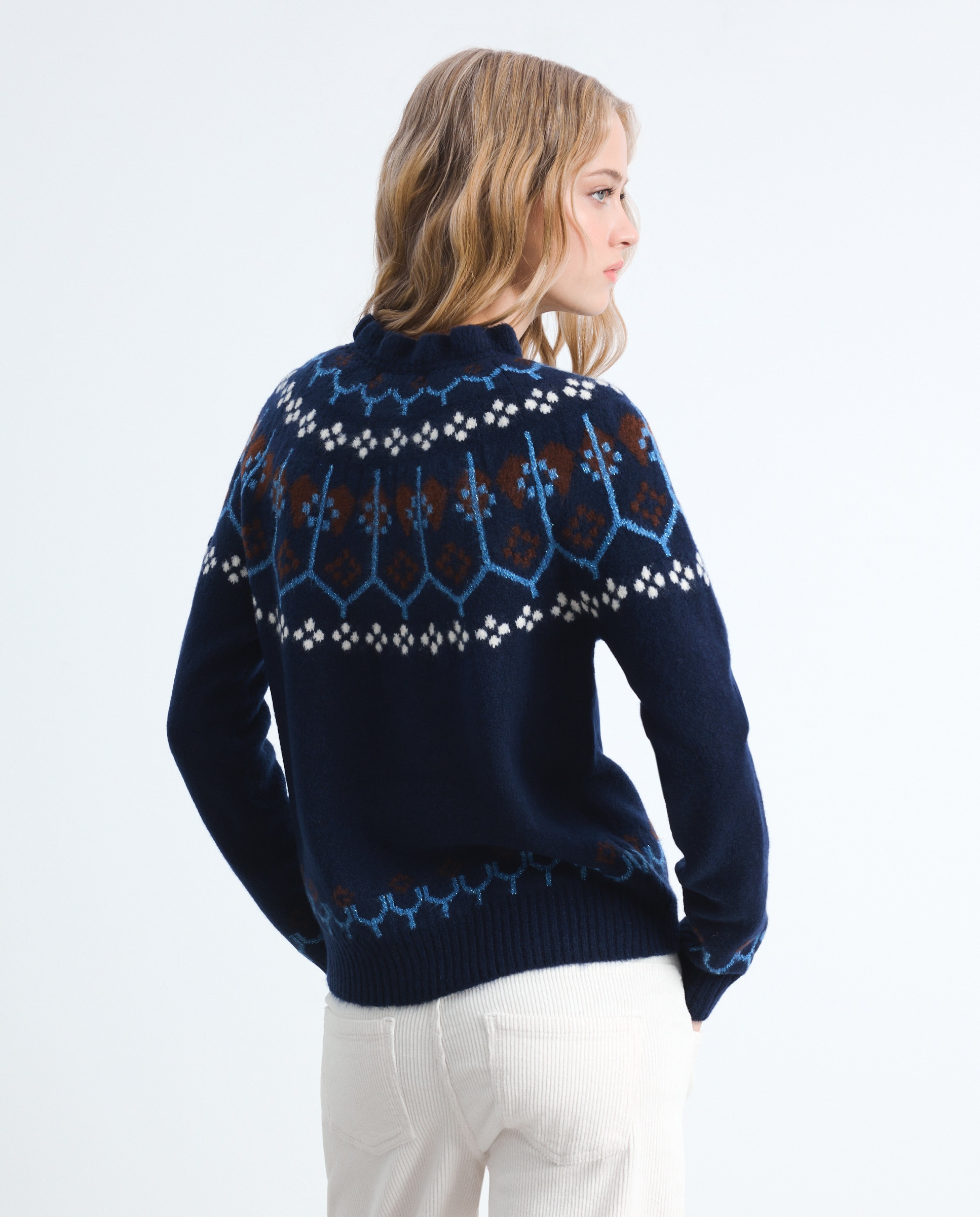 Imagen 3 de Jersey jacquard babero de mujer - Green Coast - 440 Azulón 440 Azulón