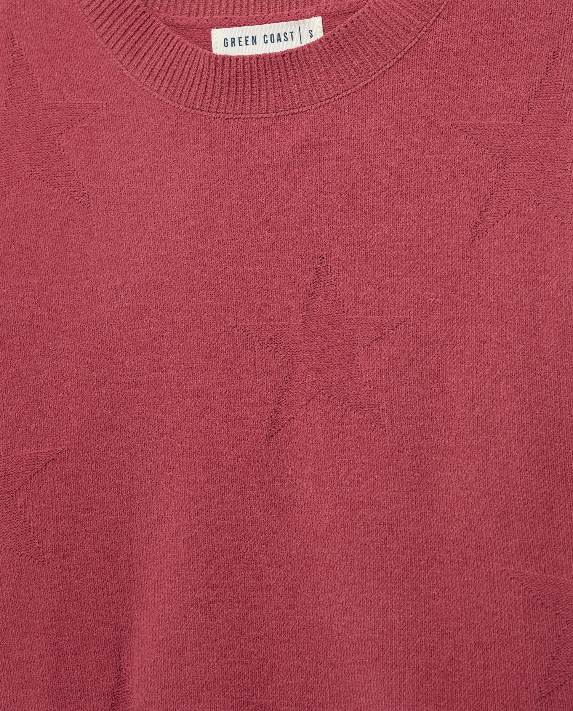 Jersey de mujer en chenilla con estrellas - Green Coast - 230 Rosa oscuro 230 Rosa oscuro-5