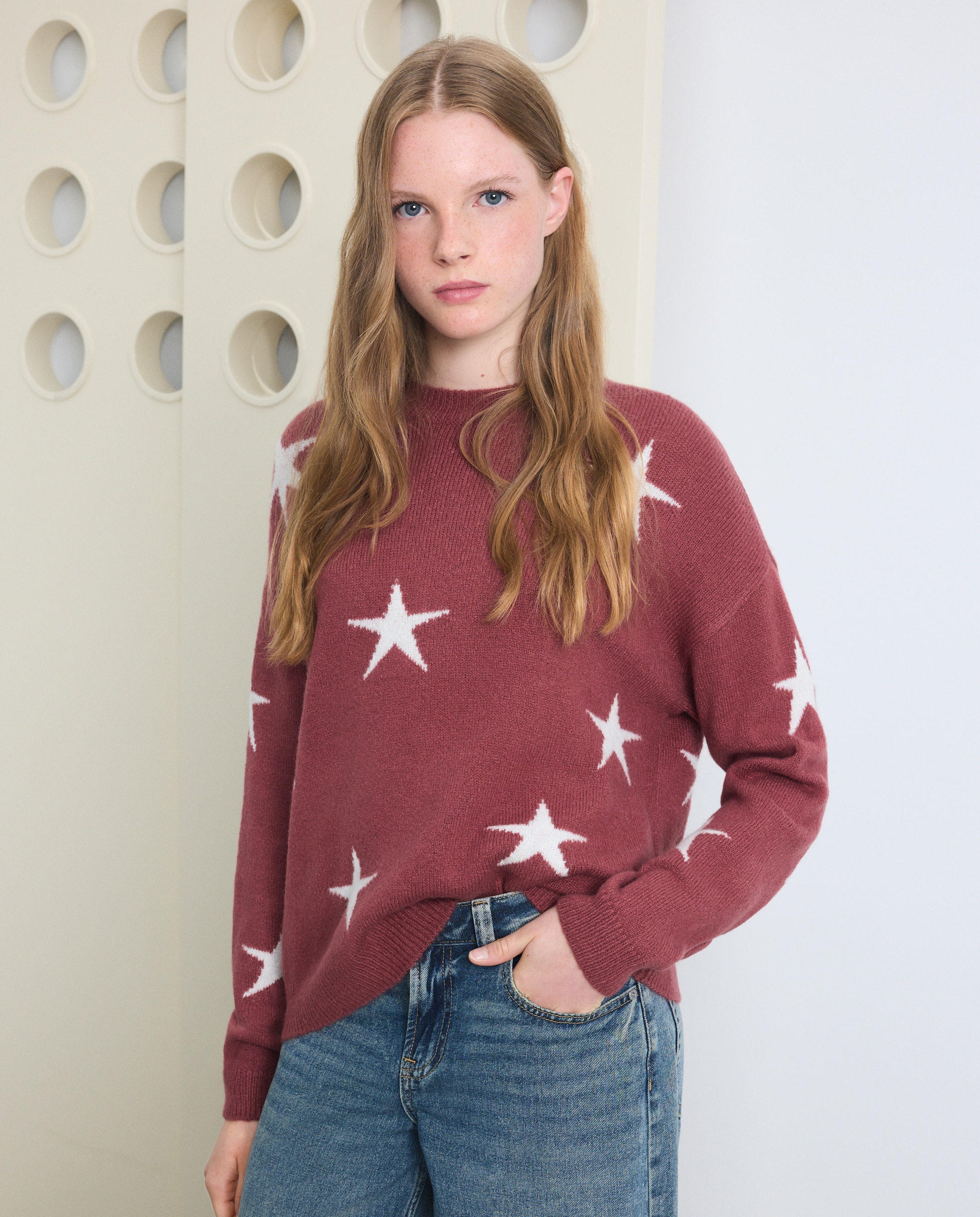 Jersey estrellas all over de mujer - Green Coast - 770 Terracota 770 Terracota-2