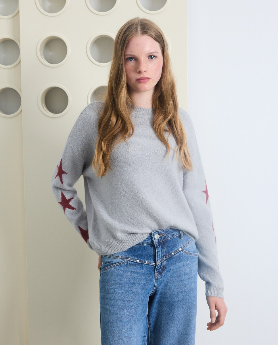 Imagen 1 de Jersey estrella manga de mujer 820 Gris medio