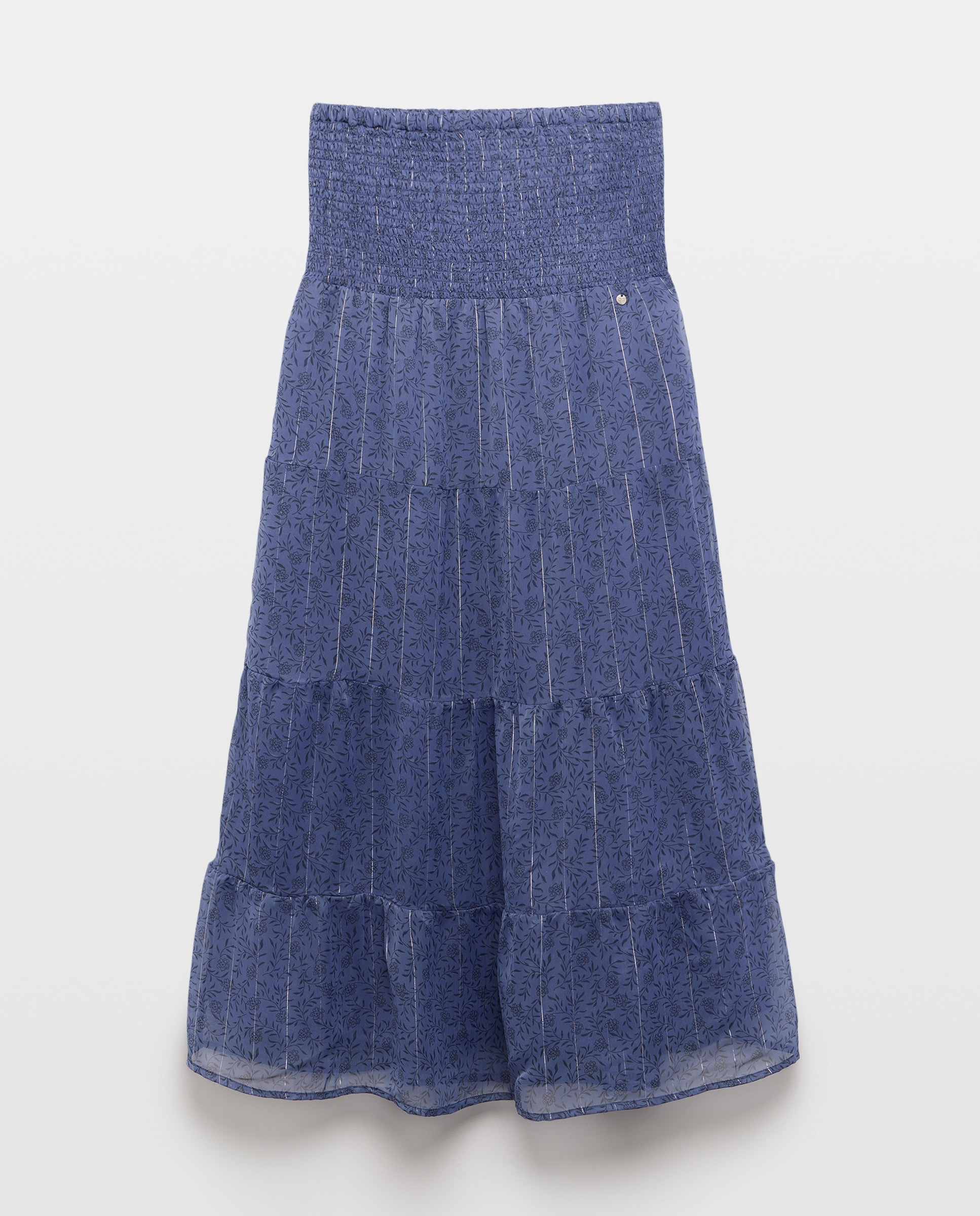 Saia FL de Chiffon com Elásticos Azul-4