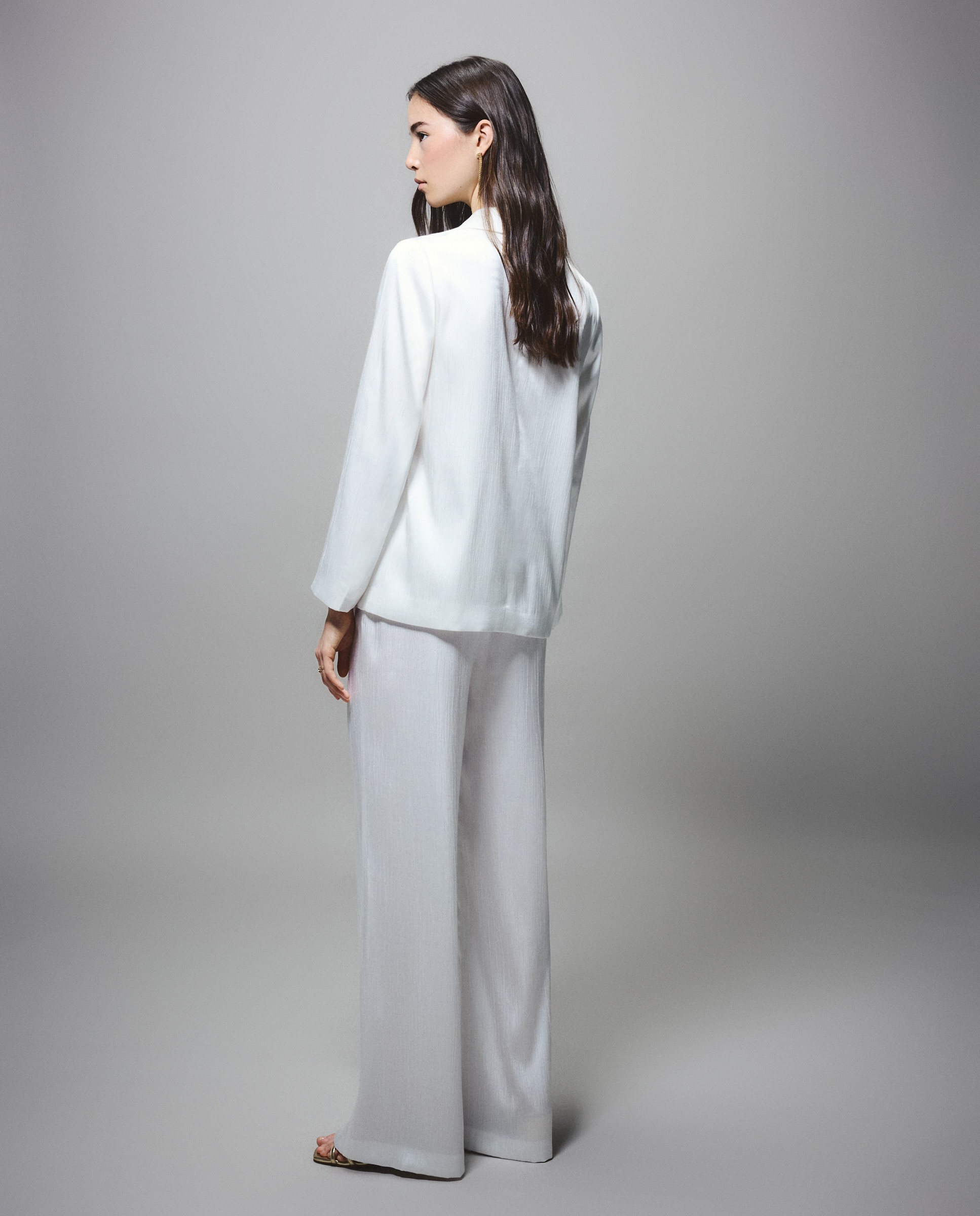 Blazer com estrutura Branco-marfim-3
