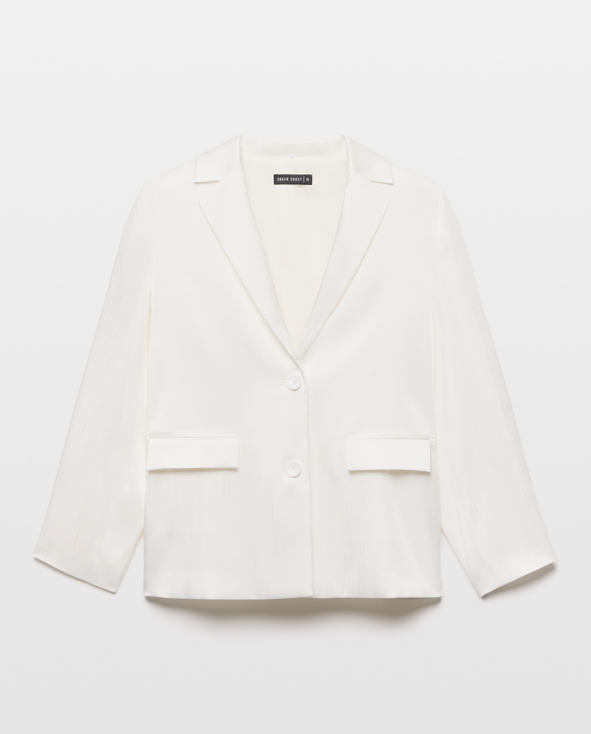 Blazer com estrutura Branco-marfim-4